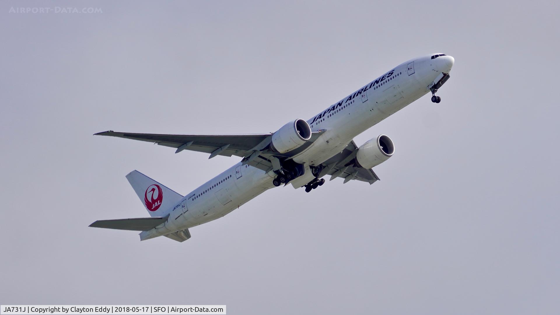 JA731J, 2003 Boeing 777-346/ER C/N 32431, SFO 2018.