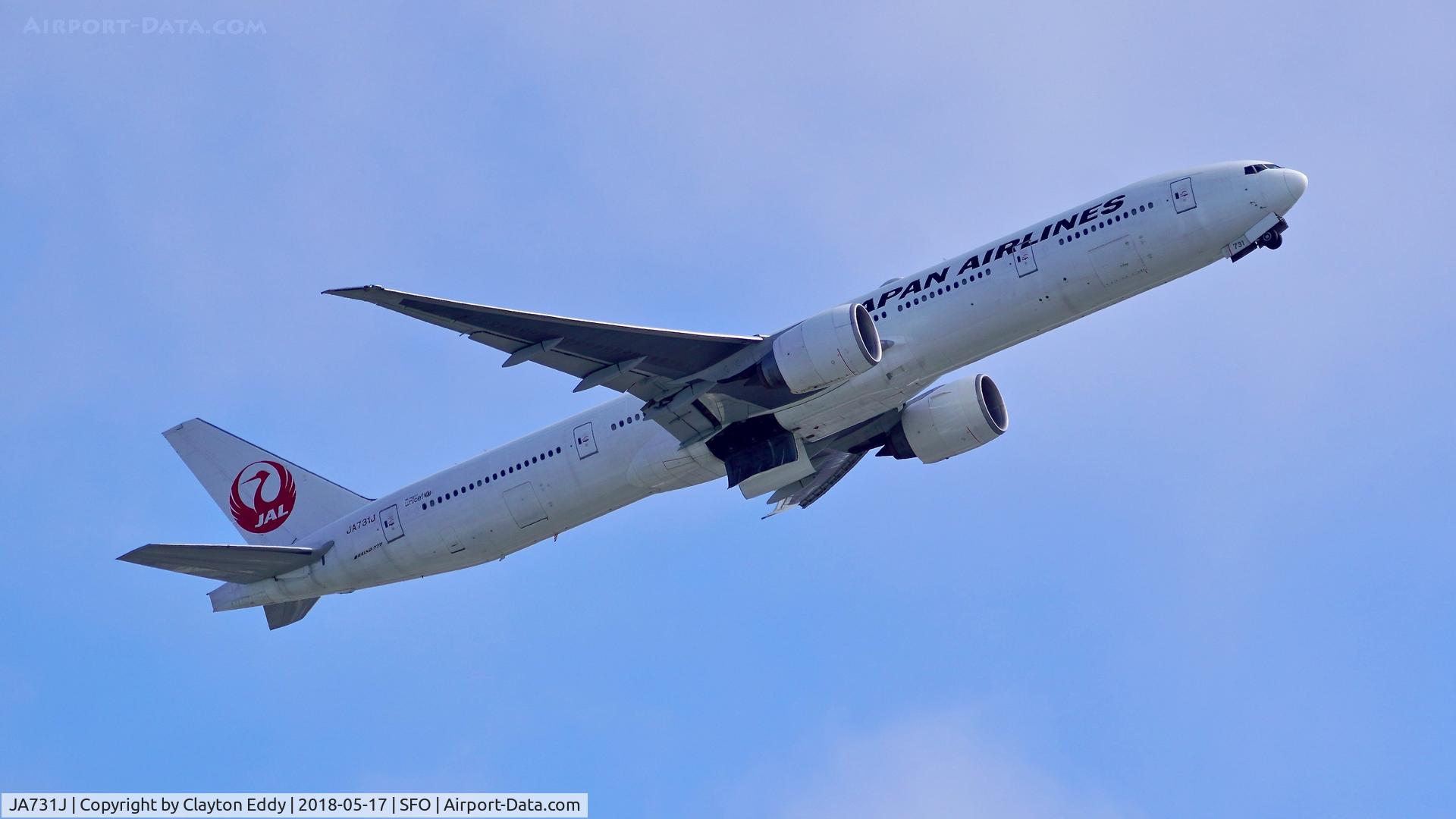 JA731J, 2003 Boeing 777-346/ER C/N 32431, SFO 2018.