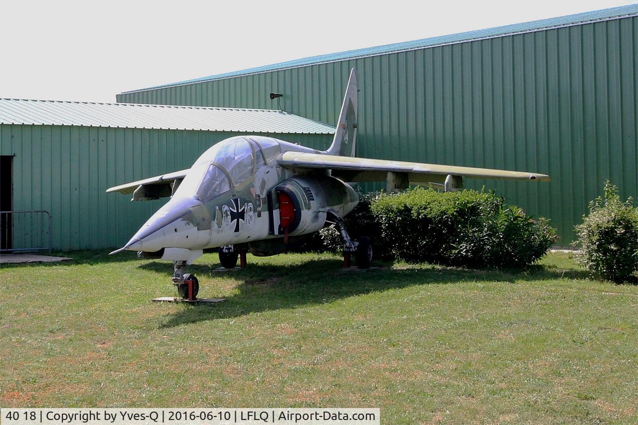 40 18, 1979 Dassault-Dornier Alpha Jet A C/N 0018, Dassault-Dornier Alpha Jet A, Musée Européen de l'Aviation de Chasse, Montélimar-Ancône airfield (LFLQ)