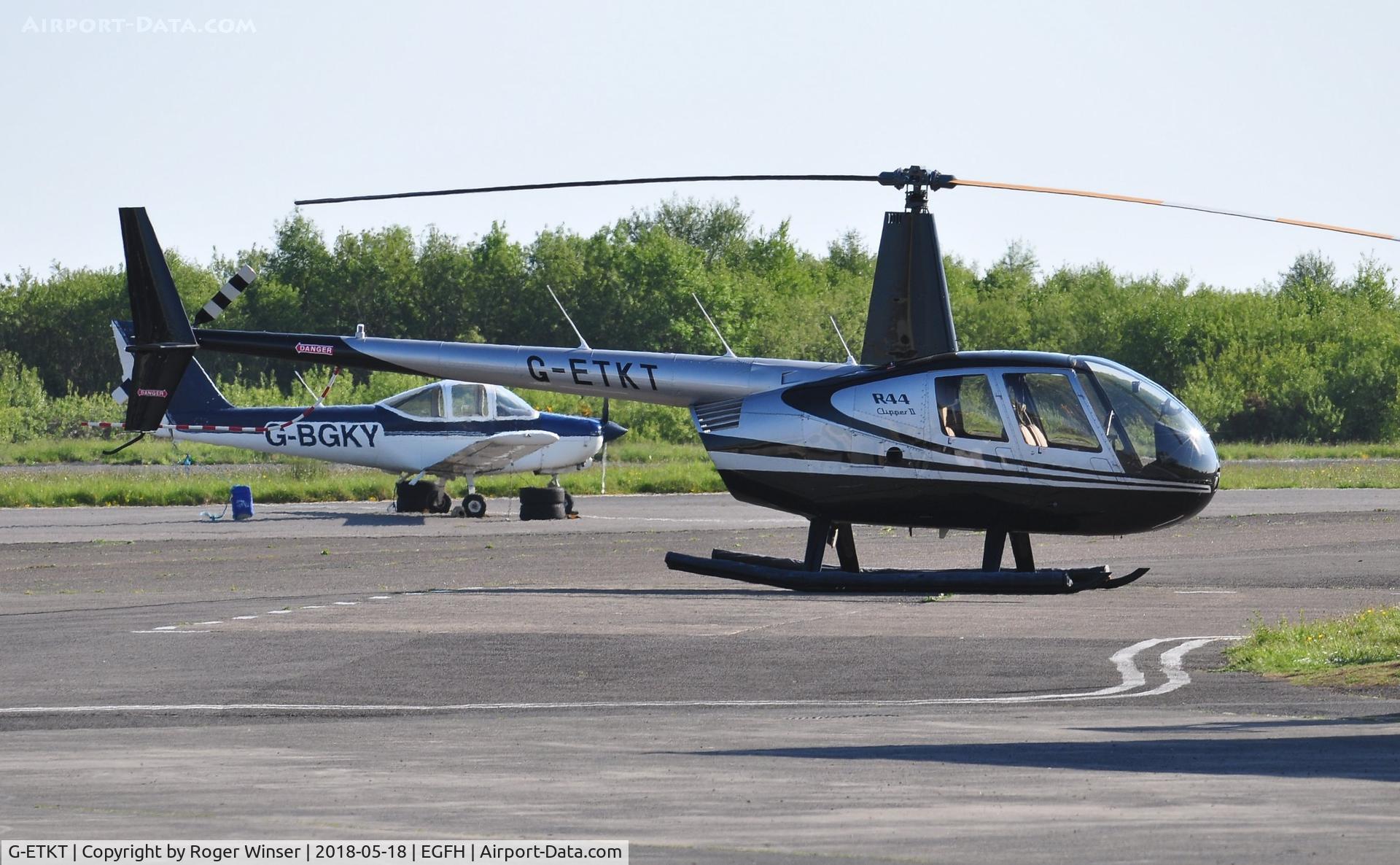 G-ETKT, 2016 Robinson R44 Clipper II C/N 13940, Visiting R44 helicopter.