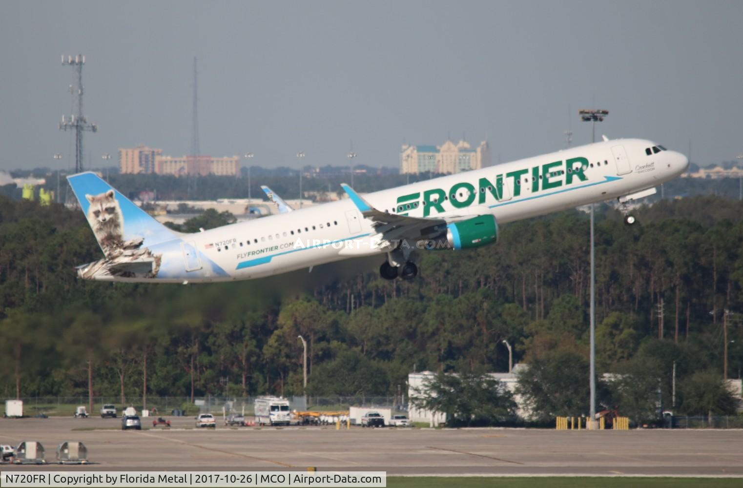 N720FR, 2017 Airbus A321-211 C/N 7852, Crockett The Raccoon