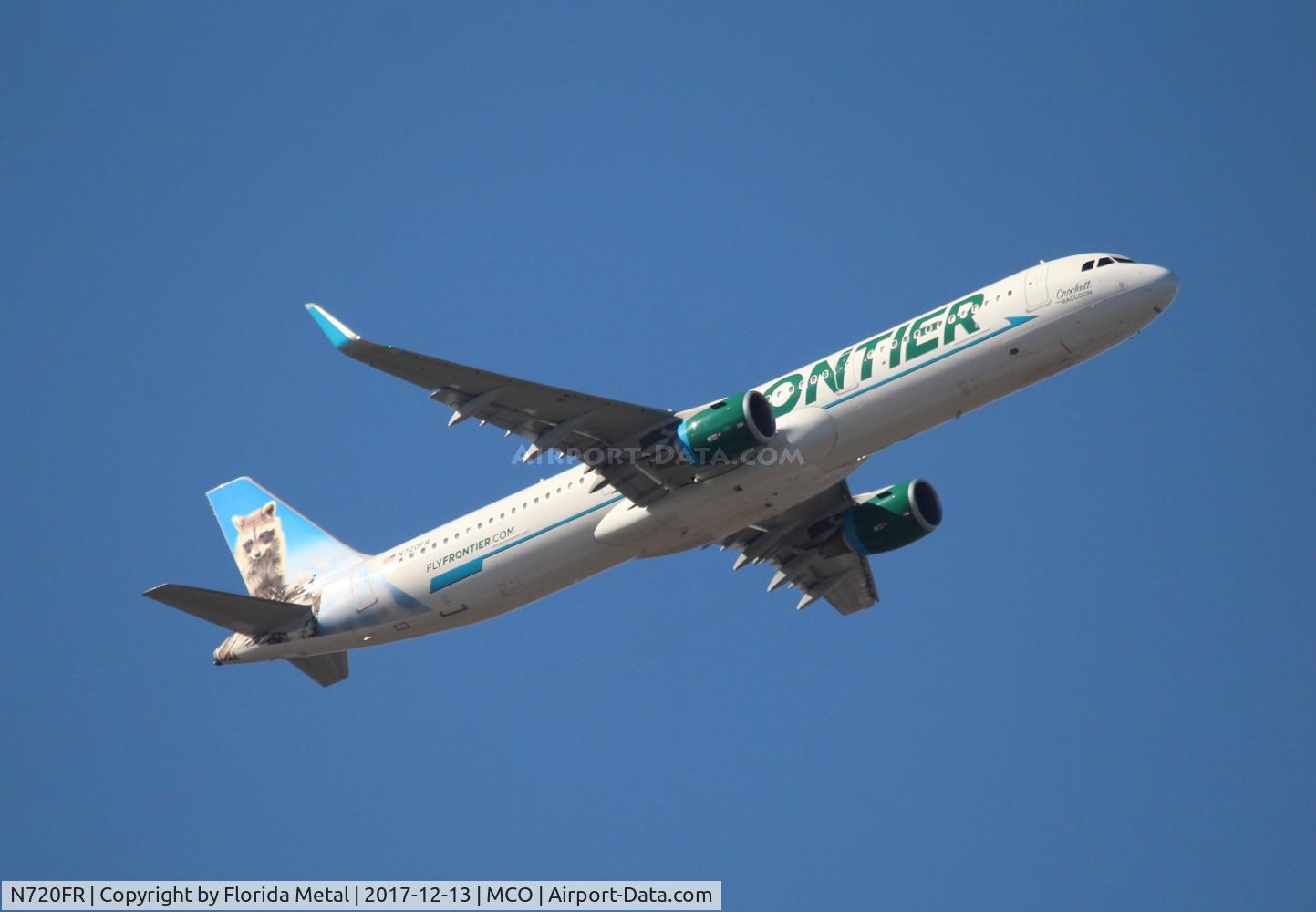 N720FR, 2017 Airbus A321-211 C/N 7852, Crockett The Raccoon