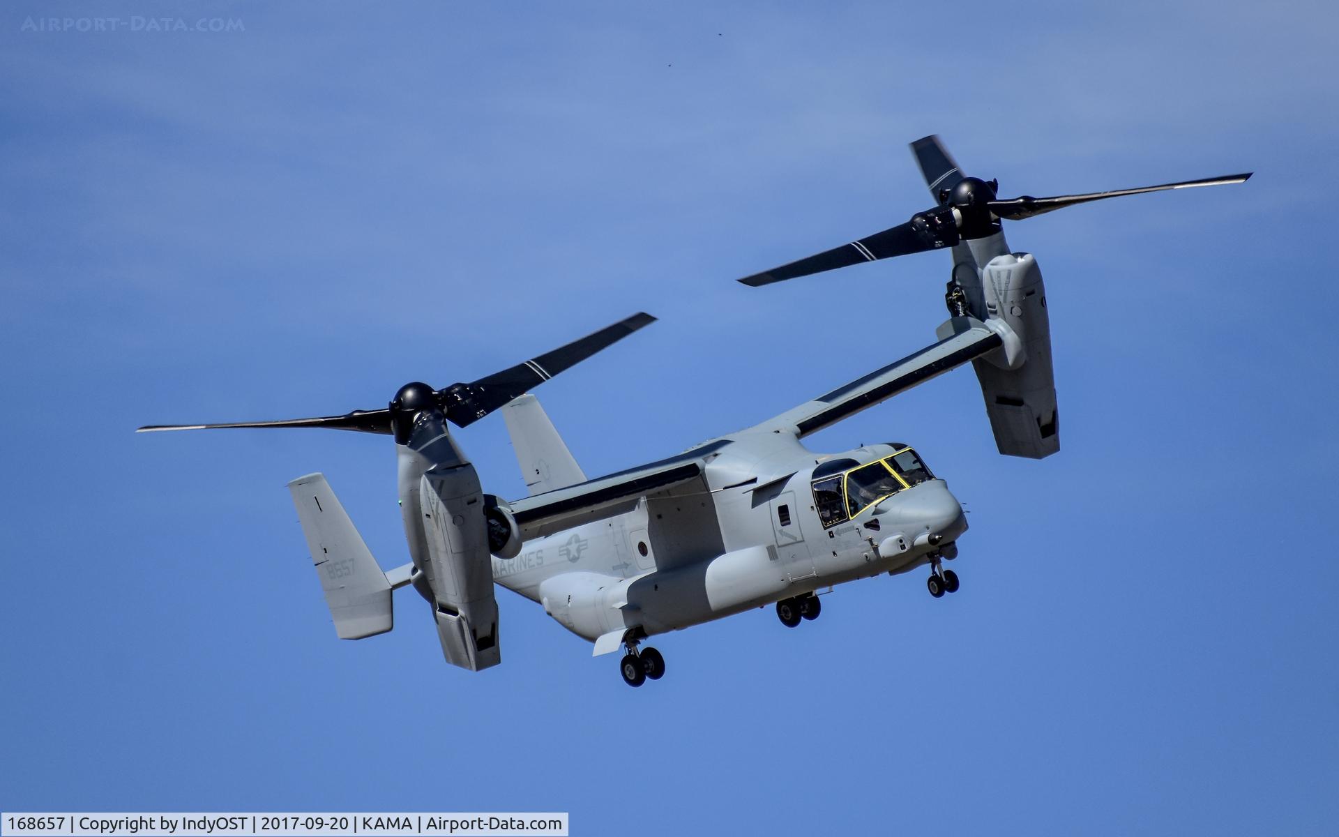 168657, 2017 Bell-Boeing MV-22B Osprey C/N 90313, Bell-Boeing MV-22B Osprey during test flight in Amarillo, Texas, on 20 Sept 2017.