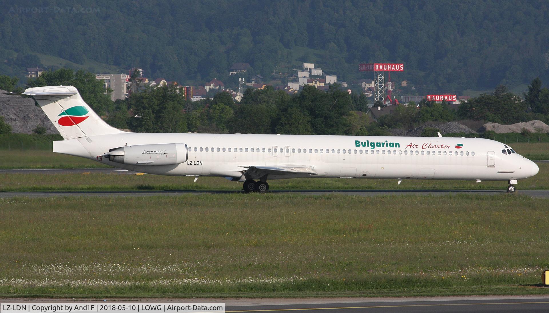 LZ-LDN, 1993 McDonnell Douglas MD-82 (DC-9-82) C/N 53216, Bulgarian Air Charter McDonnell Douglas MD-82