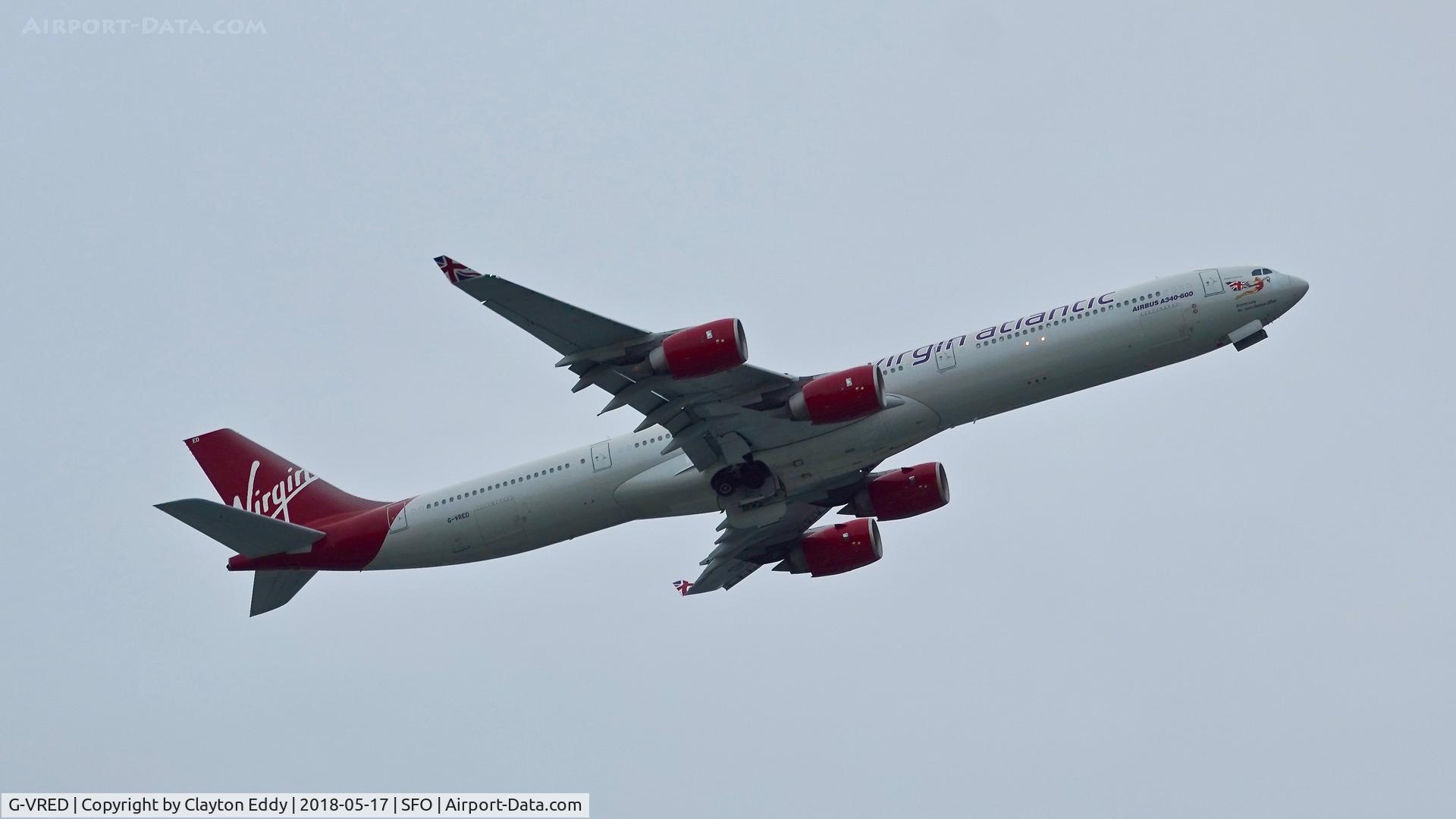 G-VRED, 2006 Airbus A340-642 C/N 768, SFO 2018.