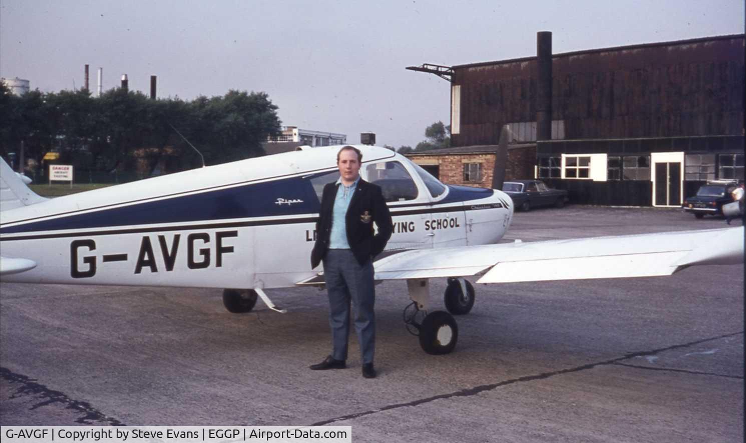 G-AVGF, 1967 Piper PA-28-140 Cherokee C/N 28-22792, Liverpool Flying School 1971