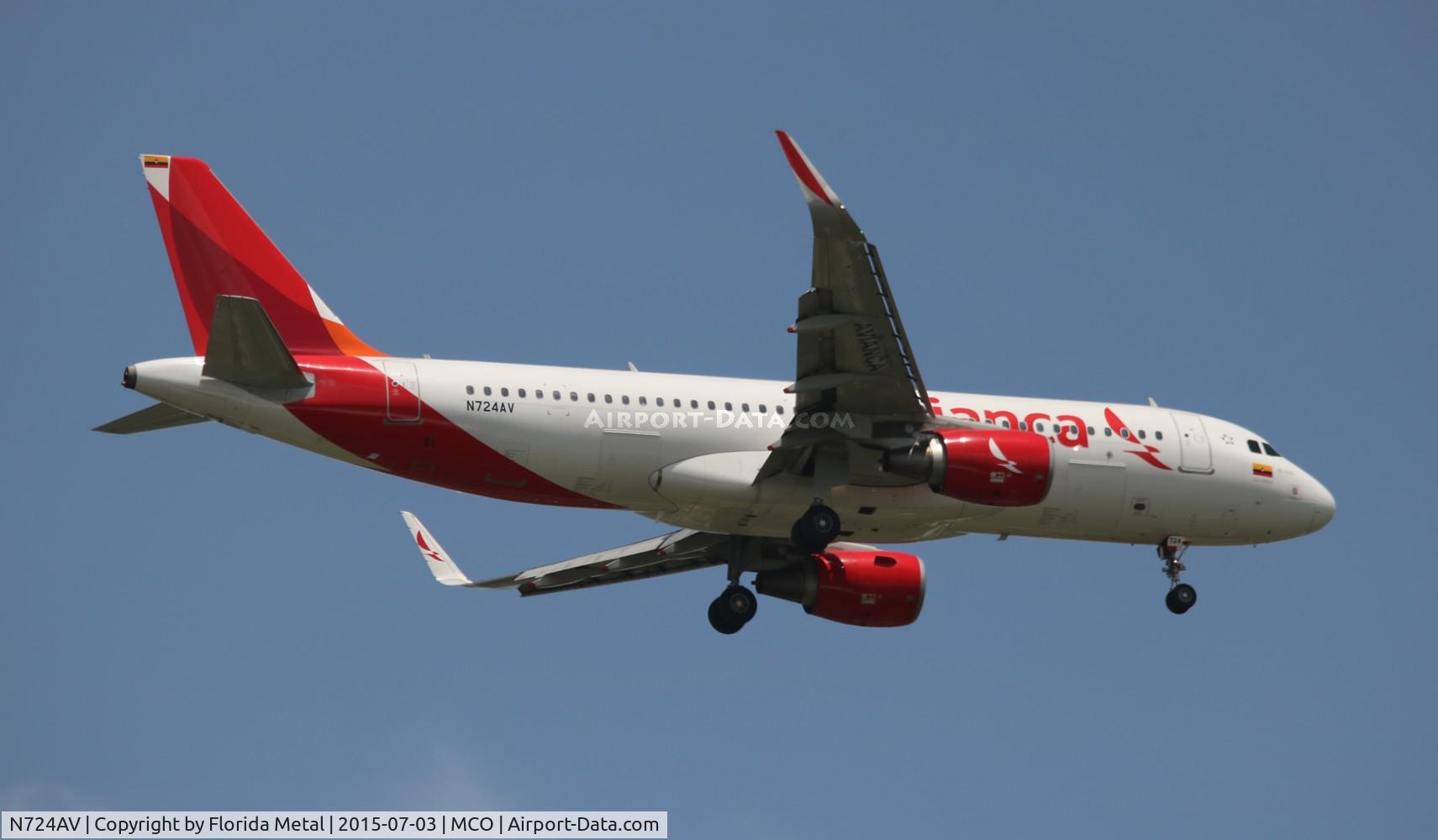 N724AV, 2014 Airbus A320-214 C/N 6153, Avianca