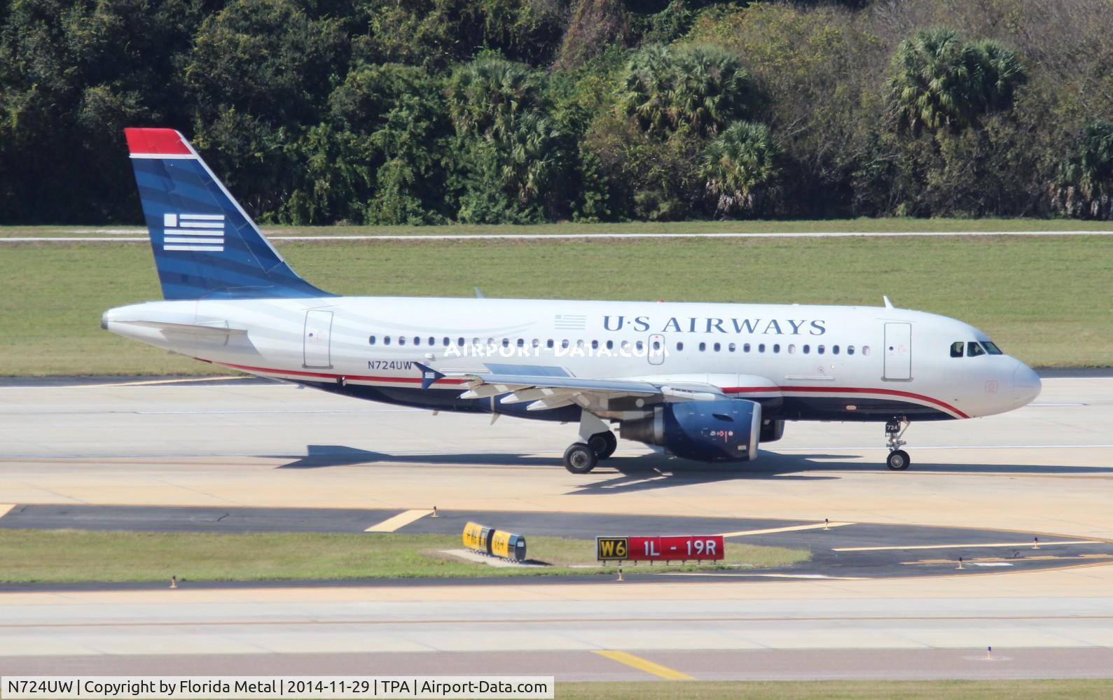 N724UW, 1999 Airbus A319-112 C/N 1122, USAirways