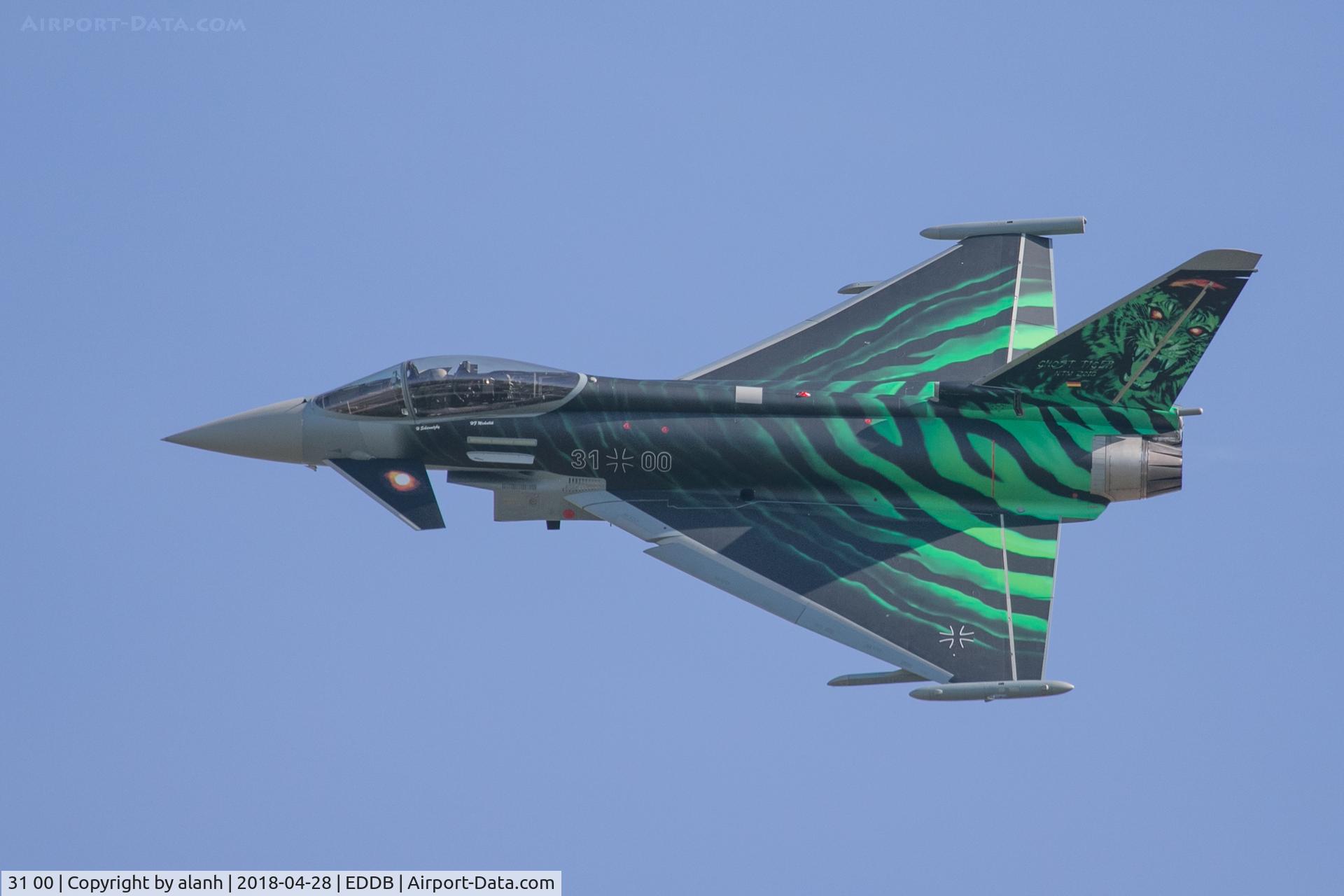 31 00, 2013 Eurofighter EF-2000 Typhoon S C/N GS077, Showing off the Ghost Tiger scheme at ILA 2018