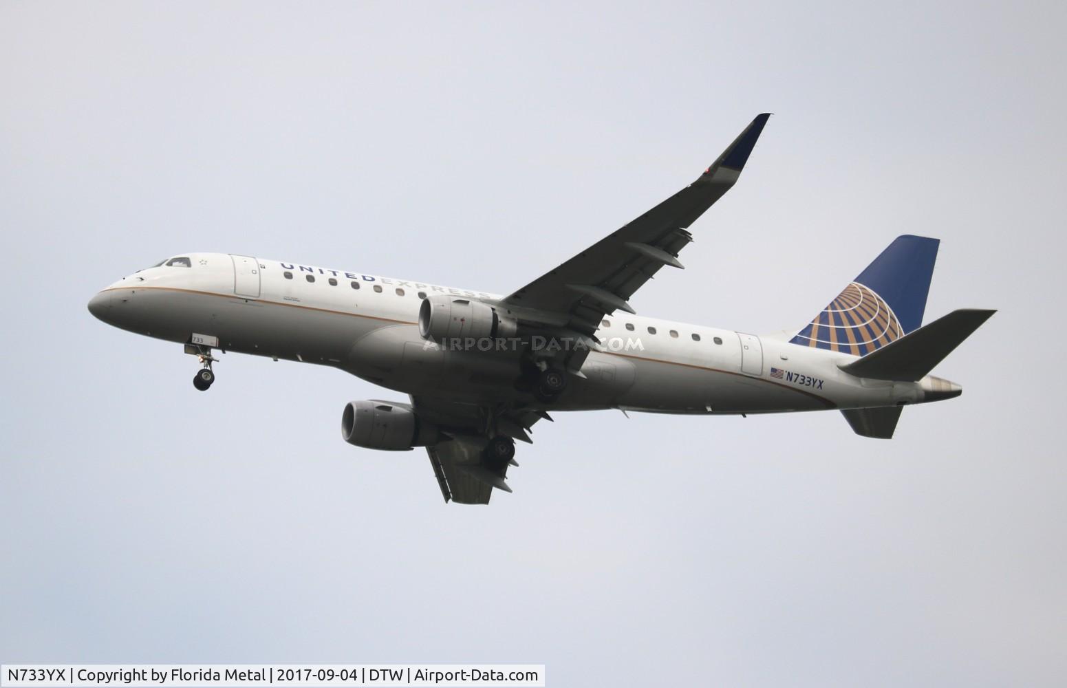 N733YX, 2016 Embraer 175LR (ERJ-170-200LR) C/N 17000539, United Express