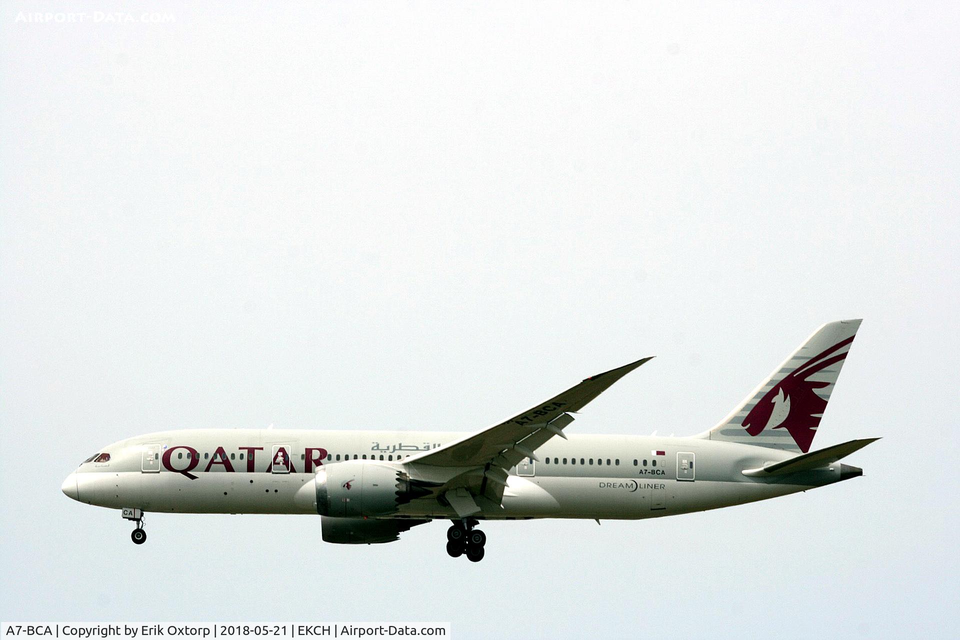A7-BCA, 2012 Boeing 787-8 Dreamliner C/N 38319, A7-BCA landed rw 22L