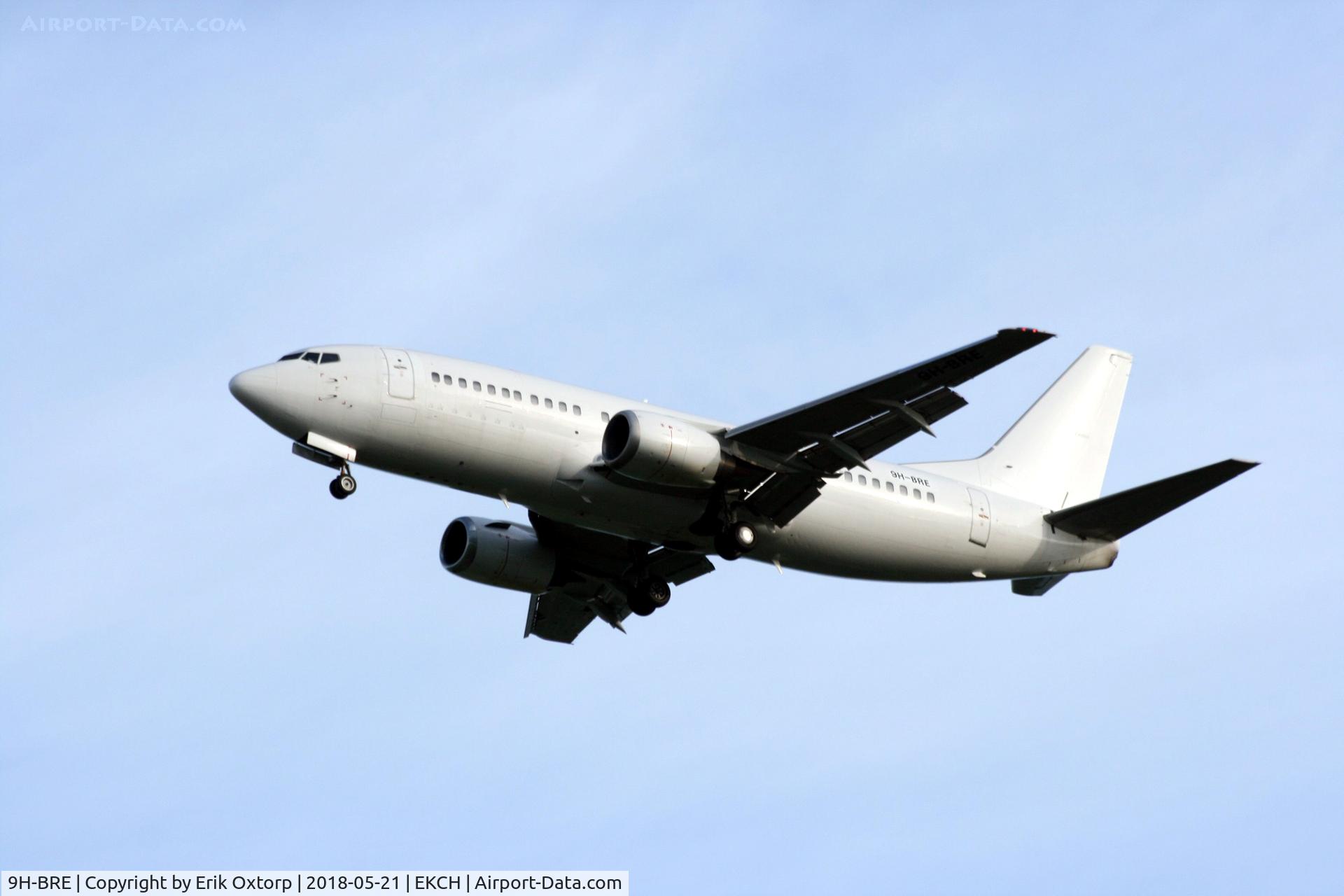 9H-BRE, 1988 Boeing 737-3Y0 C/N 24255, 9H-BRE. ex. OY-JTH.  landing rw 04R