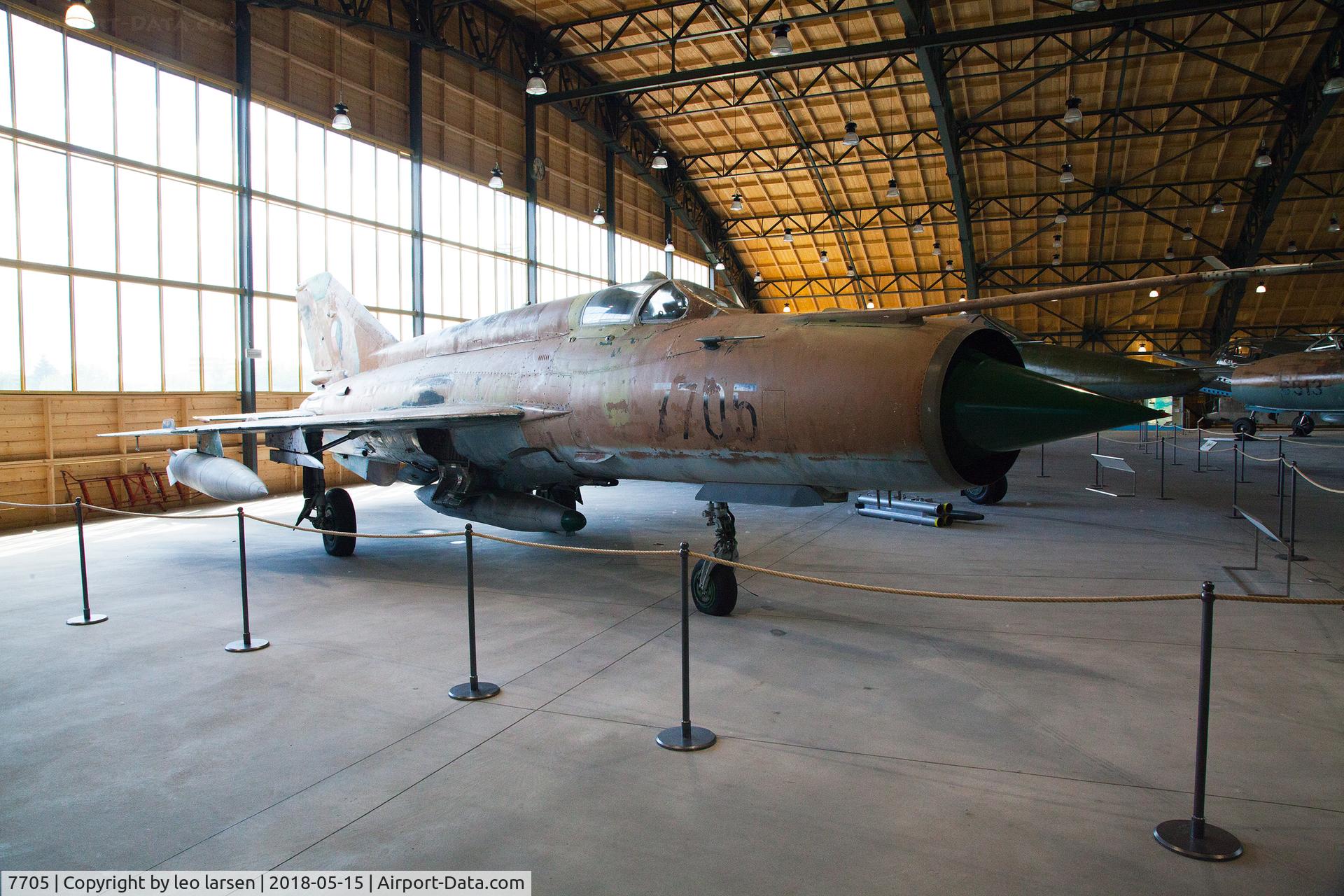 7705, 1973 Mikoyan-Gurevich MiG-21MF C/N 967705, Letnany airfield 15.5.2018
