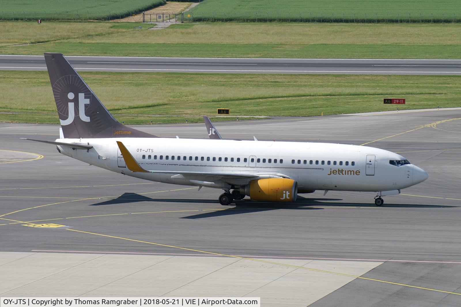 OY-JTS, 2003 Boeing 737-7K2 C/N 33465, Jettime Boeing 737-700