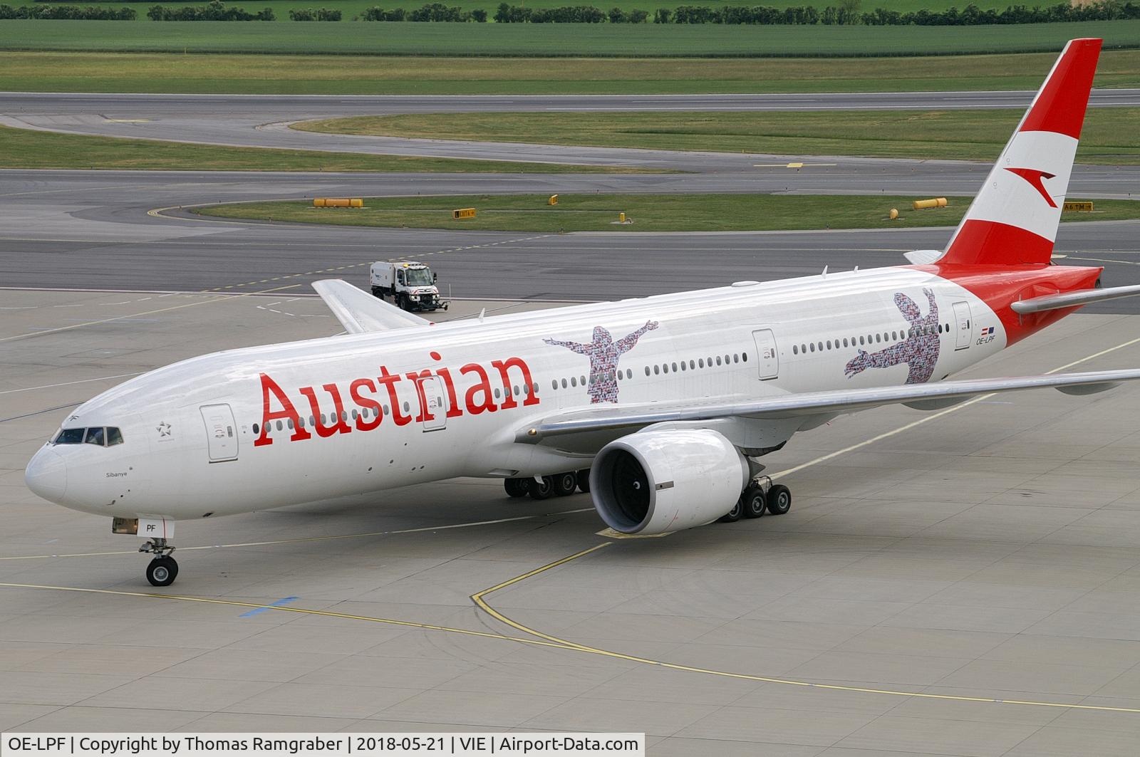 OE-LPF, 2001 Boeing 777-2Q8/ER C/N 28692, Austrian Airlines Boeing 777-200