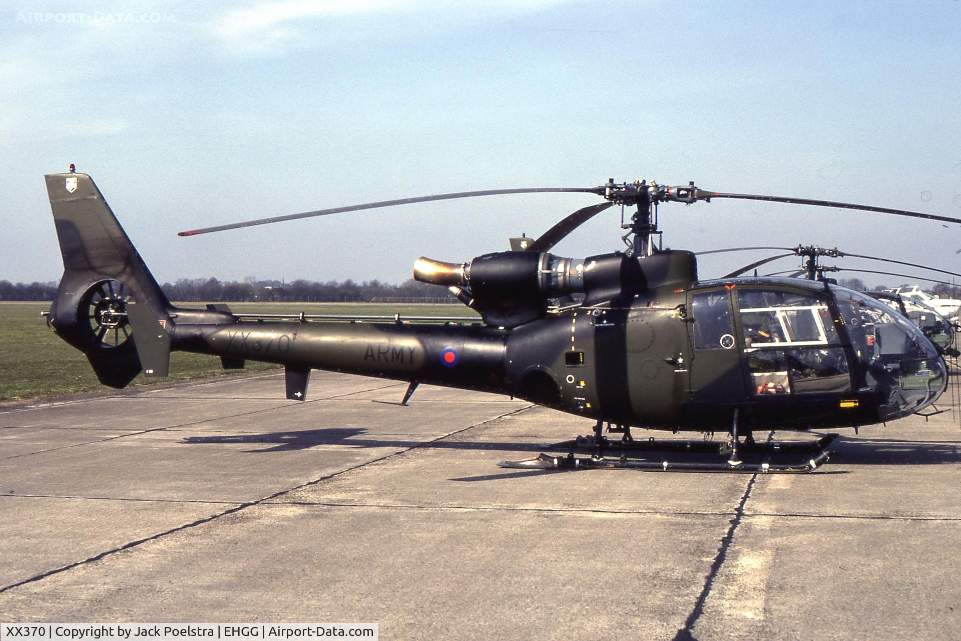 XX370, 1974 Westland SA-341B Gazelle AH1 C/N 1236, Fuelstop at Groningen airport
