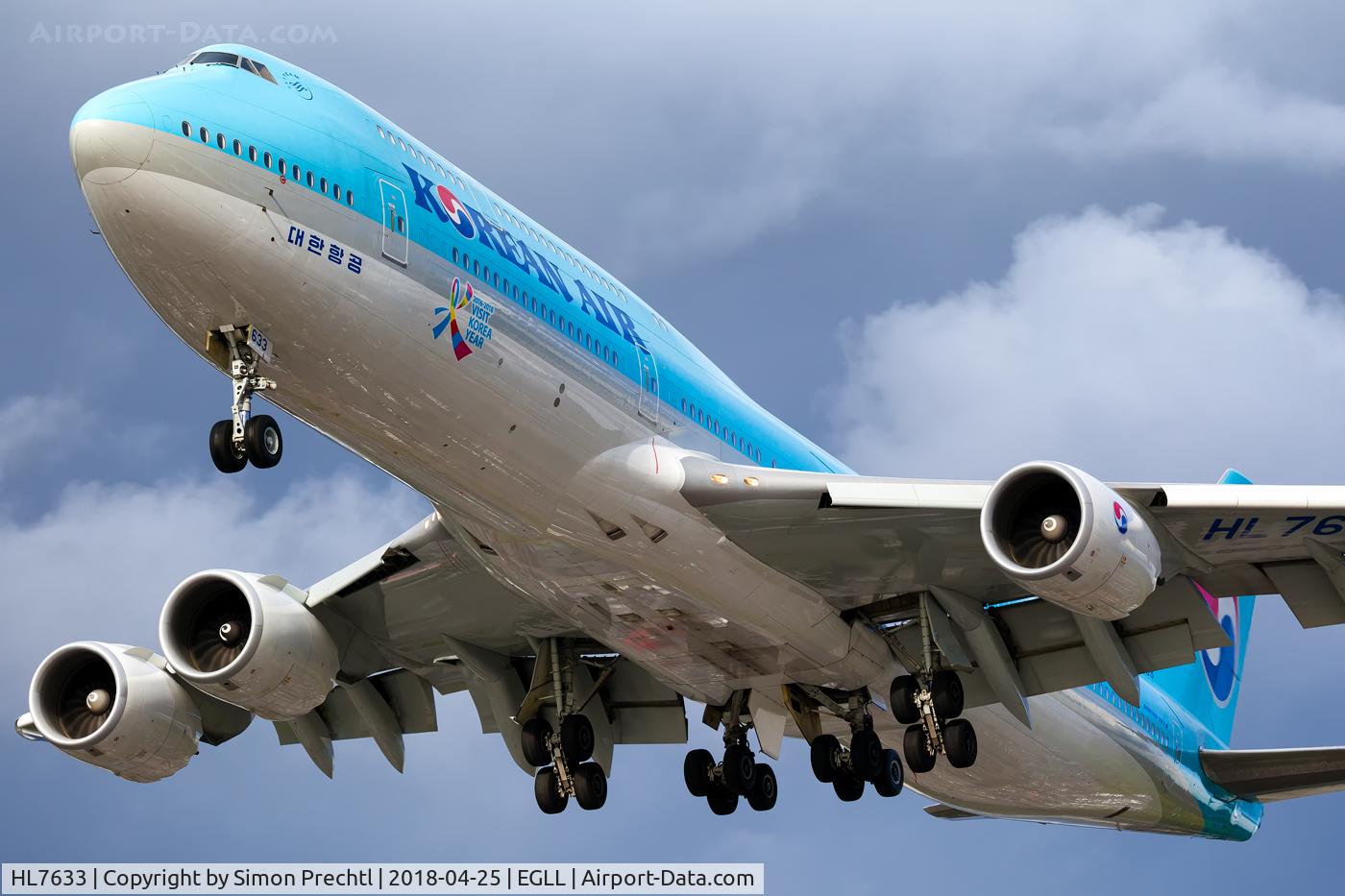 HL7633, 2015 Boeing 747-8B5 C/N 40908, HL7633 @ London-Heathrow Intl. Airport