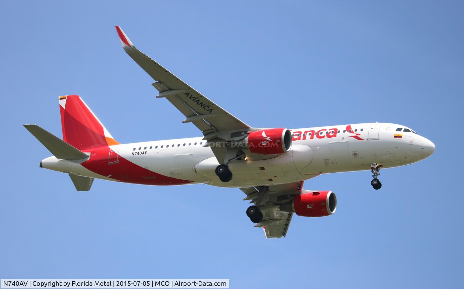 N740AV, 2015 Airbus A320-214 C/N 6411, Avianca