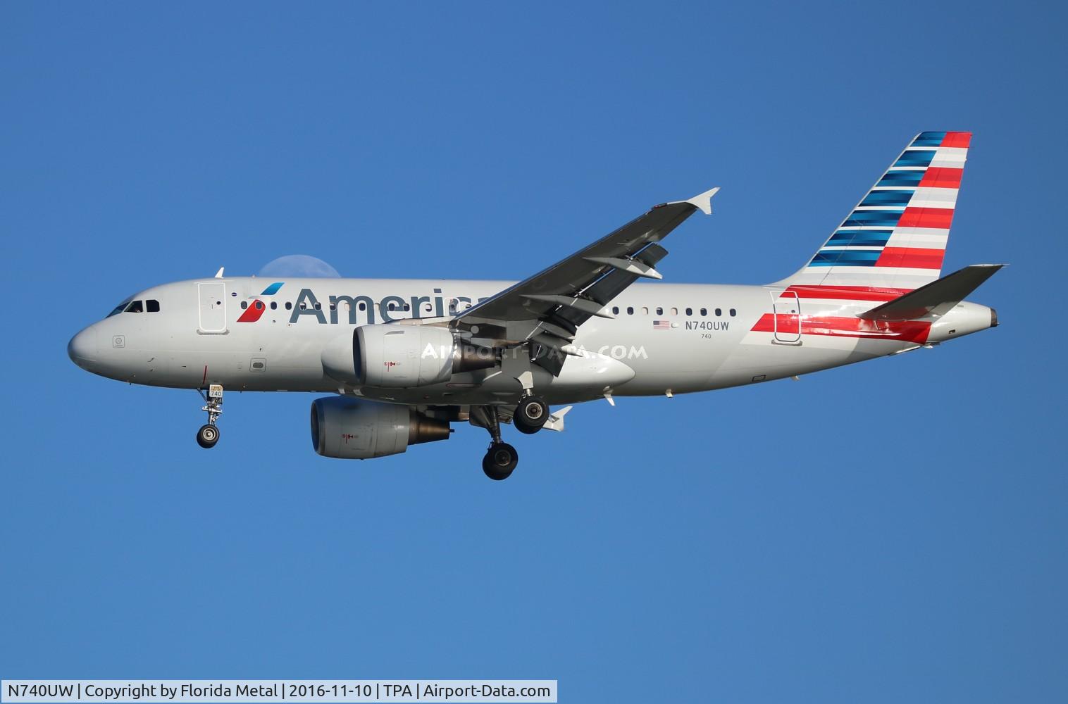 N740UW, 2000 Airbus A319-112 C/N 1265, American