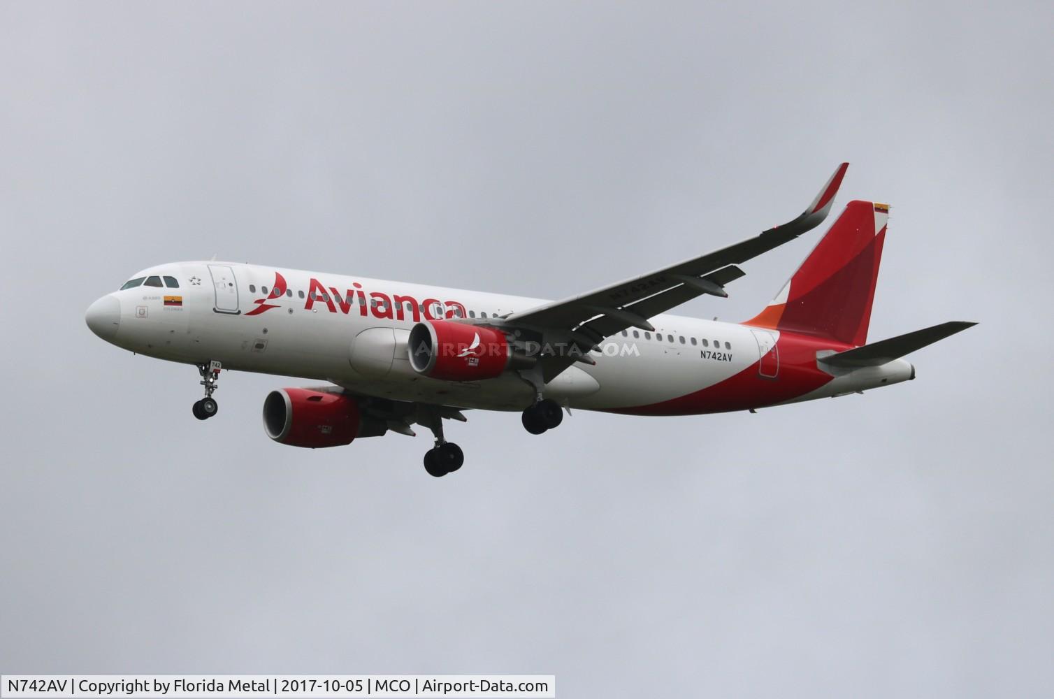 N742AV, 2015 Airbus A320-214 C/N 6692, Avianca