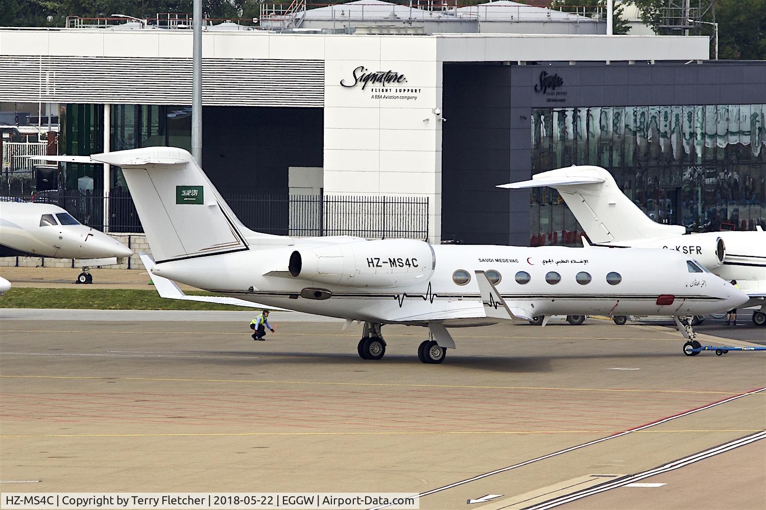 HZ-MS4C, 2015 Gulfstream Aerospace GIV-X (G450) C/N 4328, At Luton