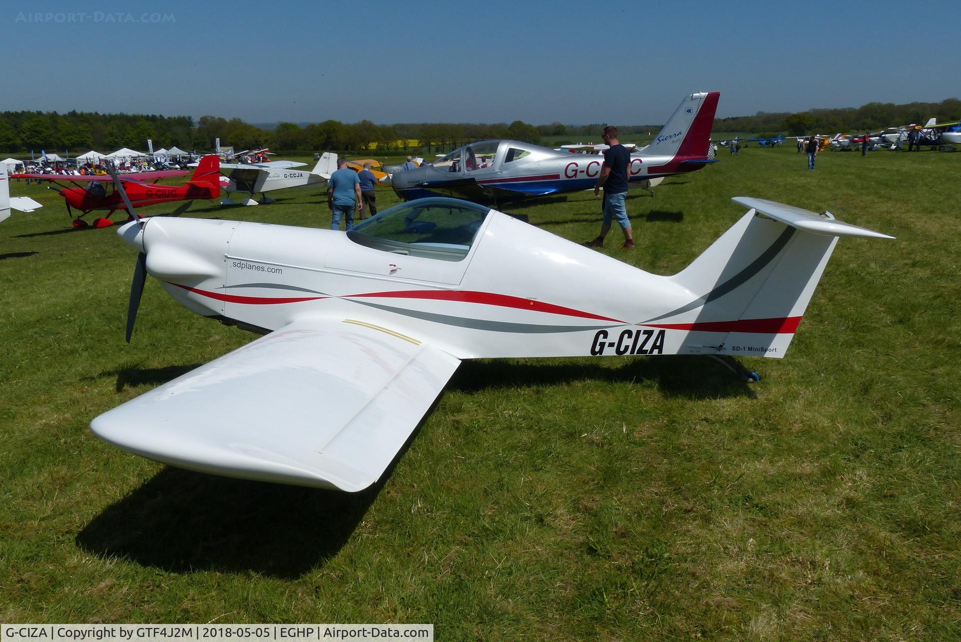 G-CIZA, 2015 Spacek SD-1 Minisport C/N 129, G-CIZA at Popham 5May18
