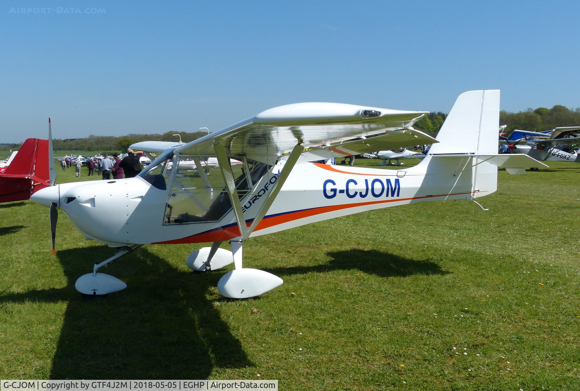 G-CJOM, 2017 Aeropro Eurofox 3K C/N 51216, G-CJOM at Popham 5May18