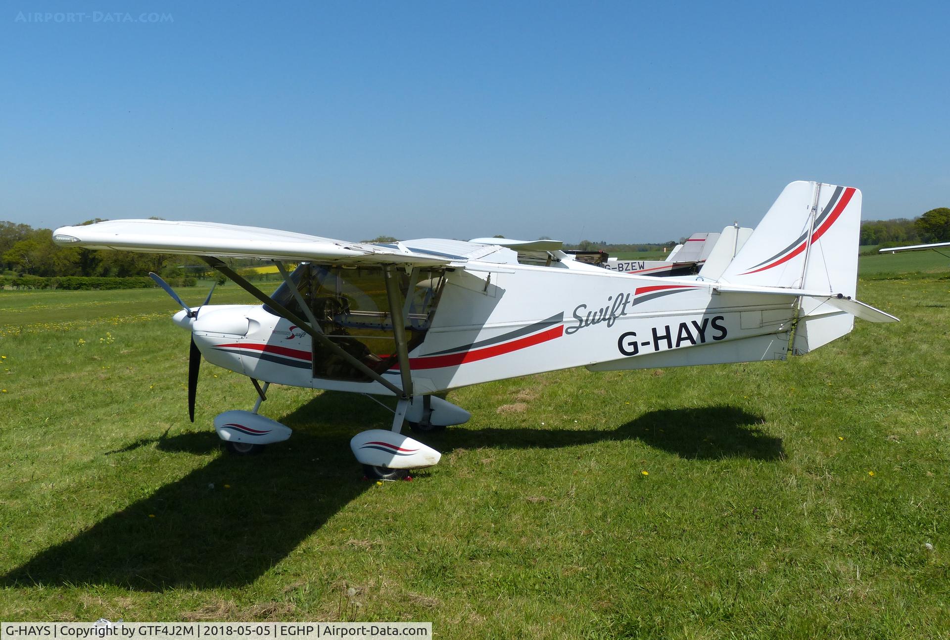 G-HAYS, 2008 Skyranger Swift 912S(1) C/N BMAA/HB/563, G-HAYS at Popham 5May18