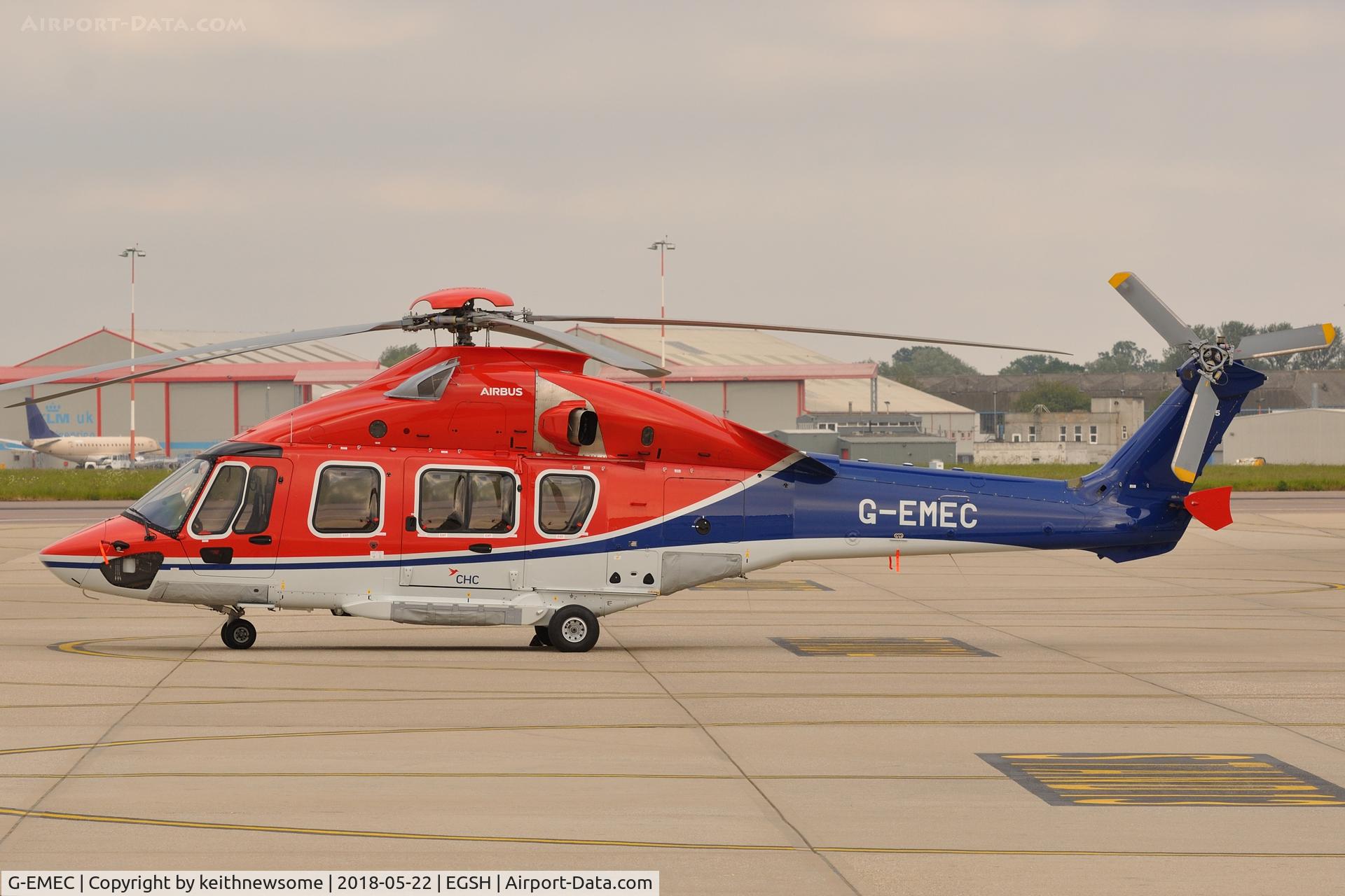 G-EMEC, 2018 Airbus Helicopters EC-175B C/N 5031, Arrived at Norwich from Aberdeen.