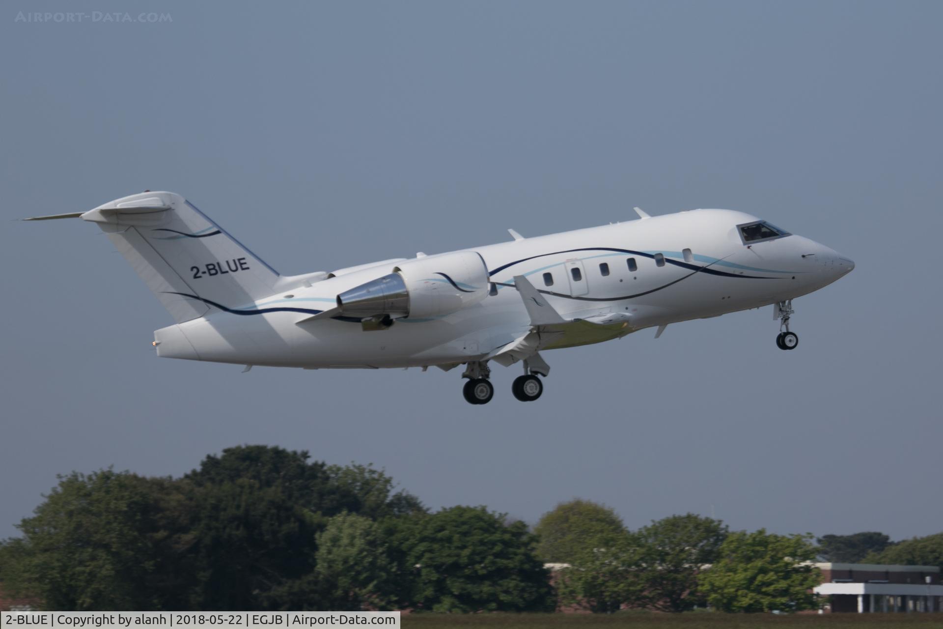 2-BLUE, 1993 Bombardier Challenger 601-3A (CL-600-2B16) C/N 5129, Departing Guernsey