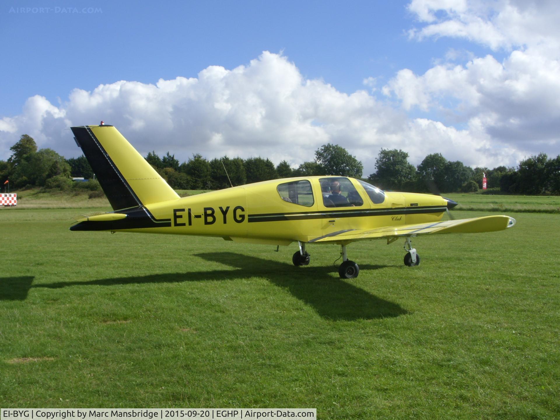 EI-BYG, 1989 Socata TB-9 Tampico Club C/N 928, Parked at Popham airfield EGHP - Re-Registered to G-JUFS