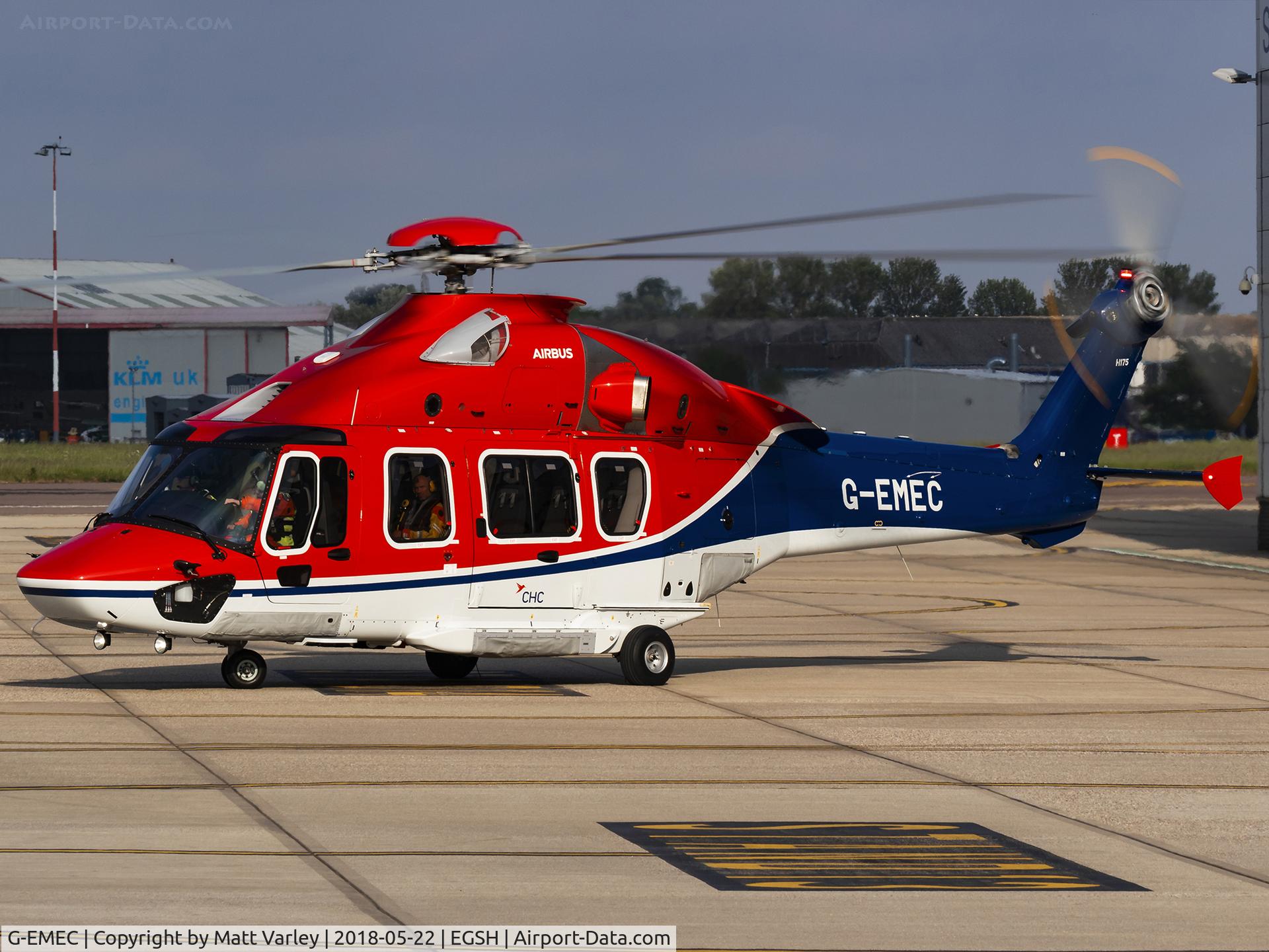 G-EMEC, 2018 Airbus Helicopters EC-175B C/N 5031, Taxiing on to St14 @ SaxonAir