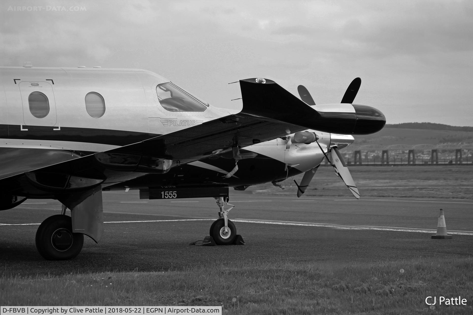 D-FBVB, 2015 Pilatus PC-12/47E C/N 1555, At close quarters parked up at Dundee