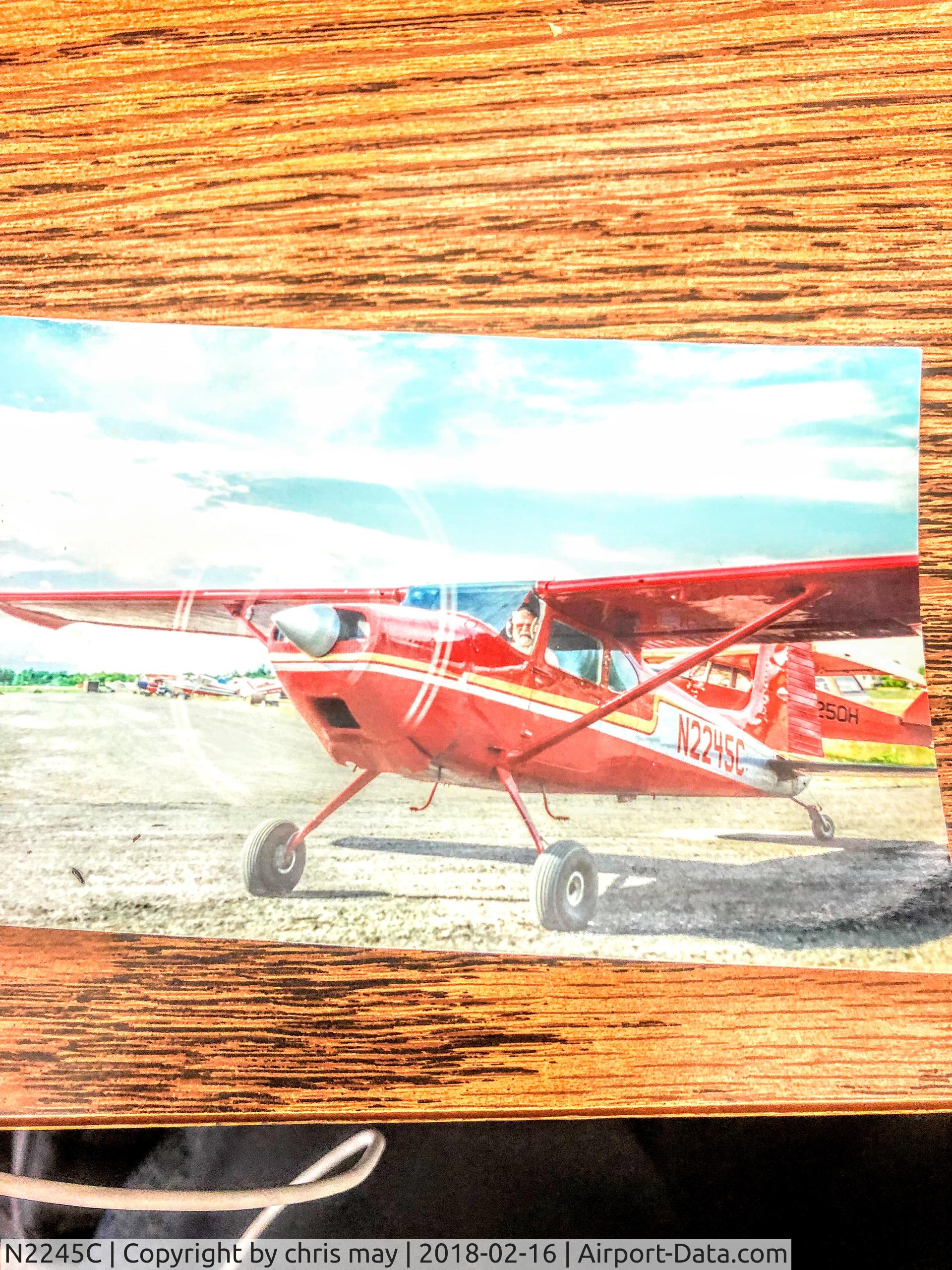 N2245C, 1953 Cessna 180 C/N 30545, taken years ago on wheels