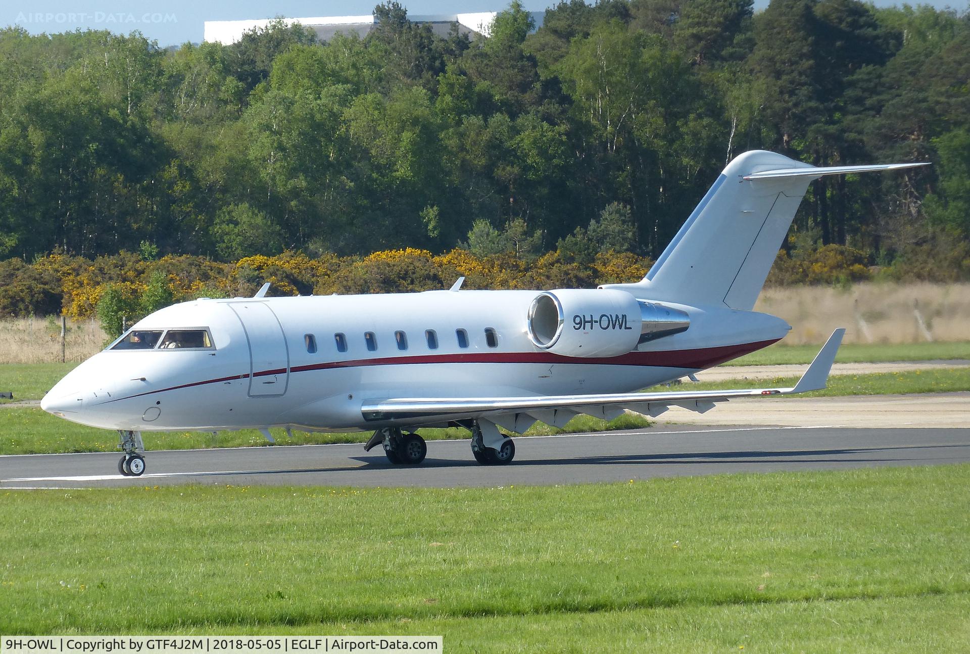 9H-OWL, 2013 Bombardier Challenger 605 (CL-600-2B16) C/N 5939, 9H-OWL at Farnborough 5May18
