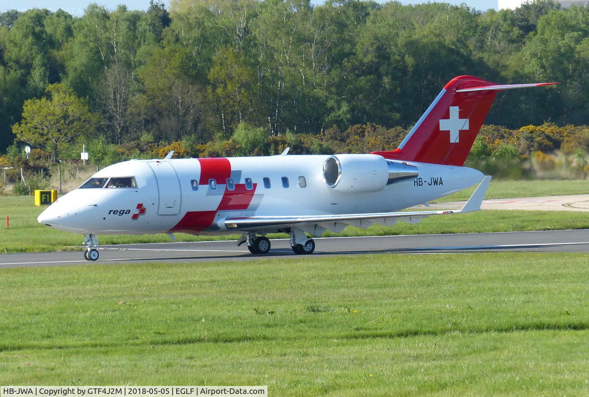 HB-JWA, 2016 Bombardier Challenger 650 (CL-600-2B16) C/N 6092, HB-JWA at Farnborough 5May18