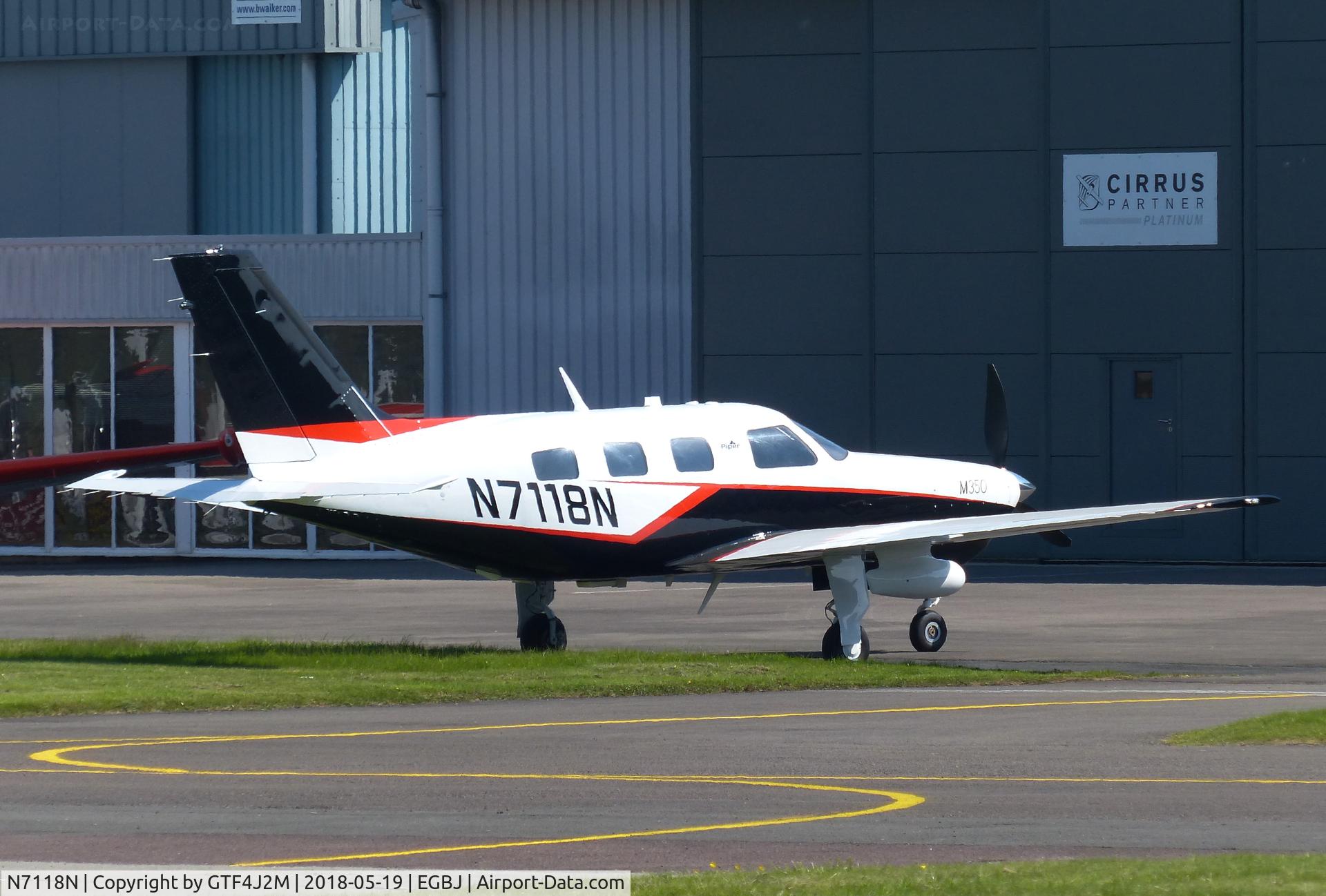 N7118N, 2018 Piper PA-46-350p Malibu Mirage C/N 4636724, N7118N at Staverton 19May18
