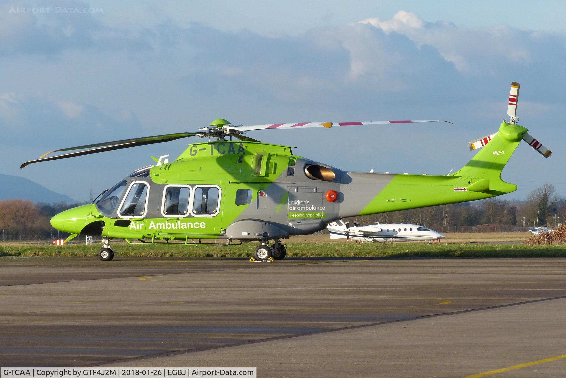 G-TCAA, 2016 AgustaWestland AW-169 C/N 69038, G-TCAA at Staverton 26Jan18