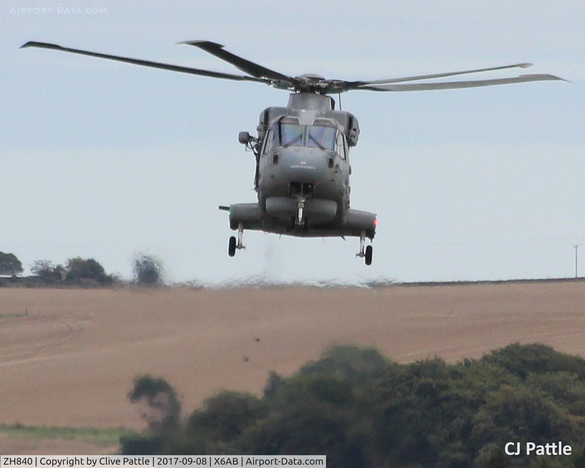 ZH840, AgustaWestland EH-101 Merlin HM1 (Mk111) C/N 50085/RN20, Pictured in action at RM Condor, Arbroath