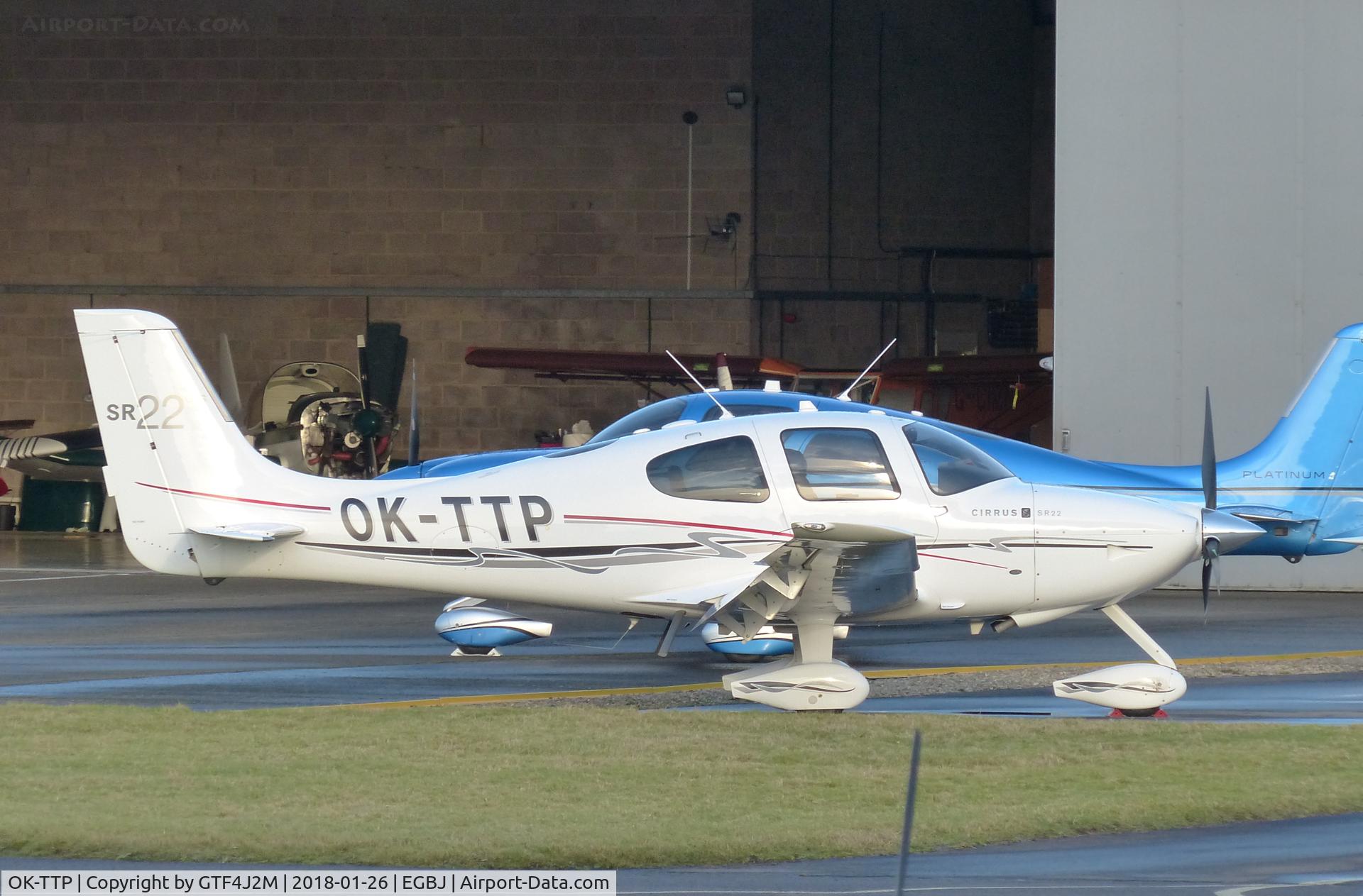 OK-TTP, 2010 Cirrus SR22 GTS C/N 3698, OK-TTP at Staverton 26Jan18