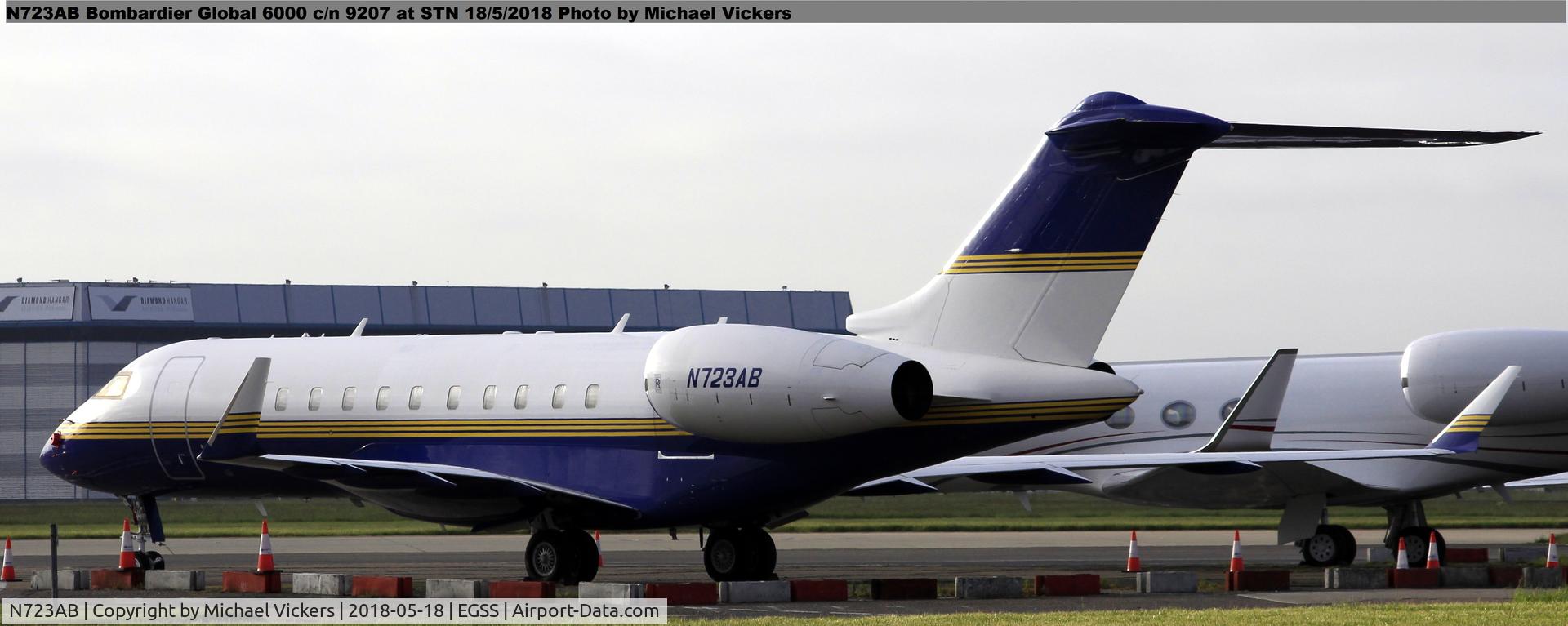 N723AB, 2006 Bombardier BD-700-1A11 Global 5000 C/N 9207, Nice scheme