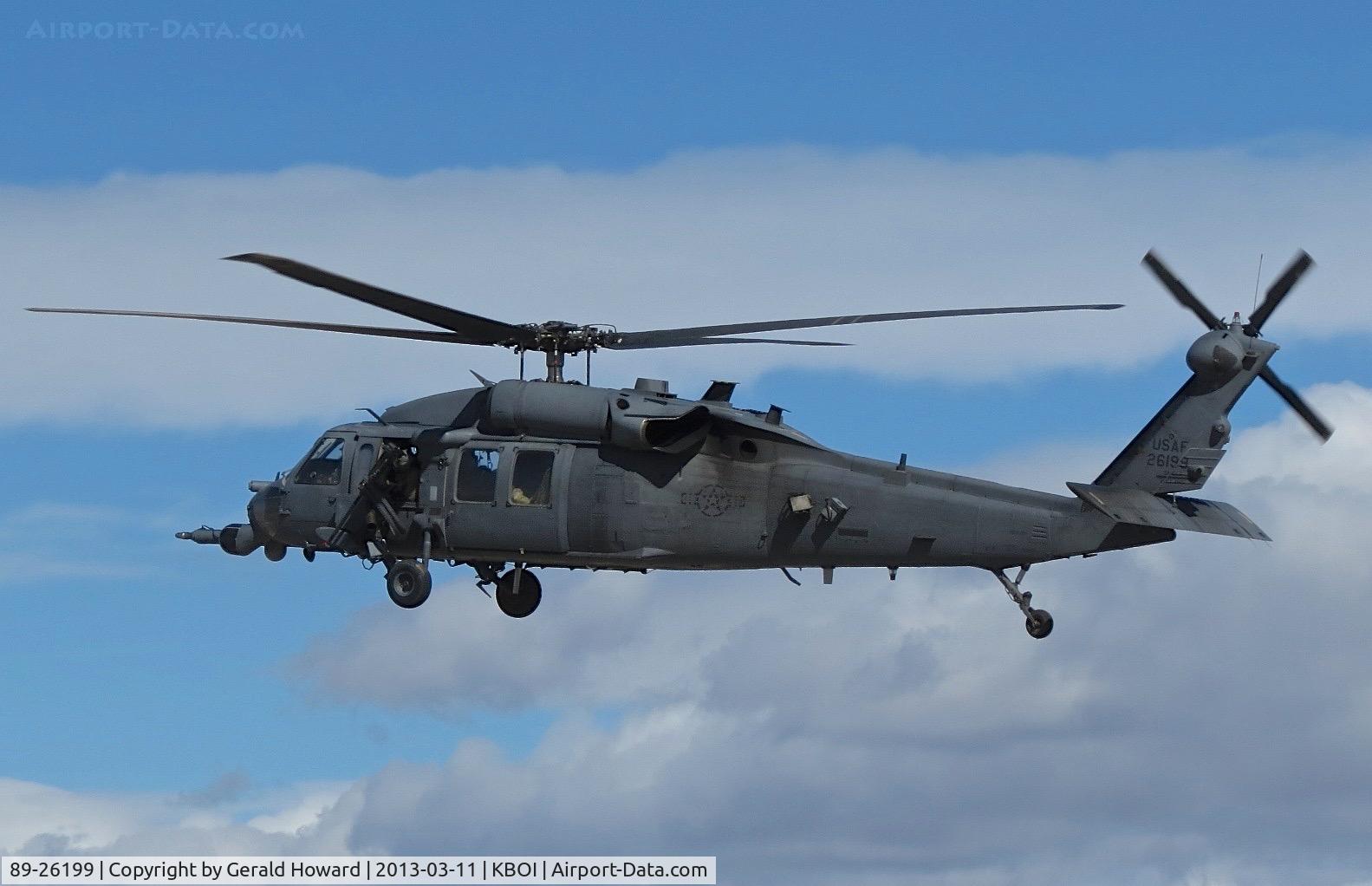 89-26199, Sikorsky HH-60G Pave Hawk C/N 70-1422, Departing BOI. 55th RQS, Davis-Monthan AFB, AZ.