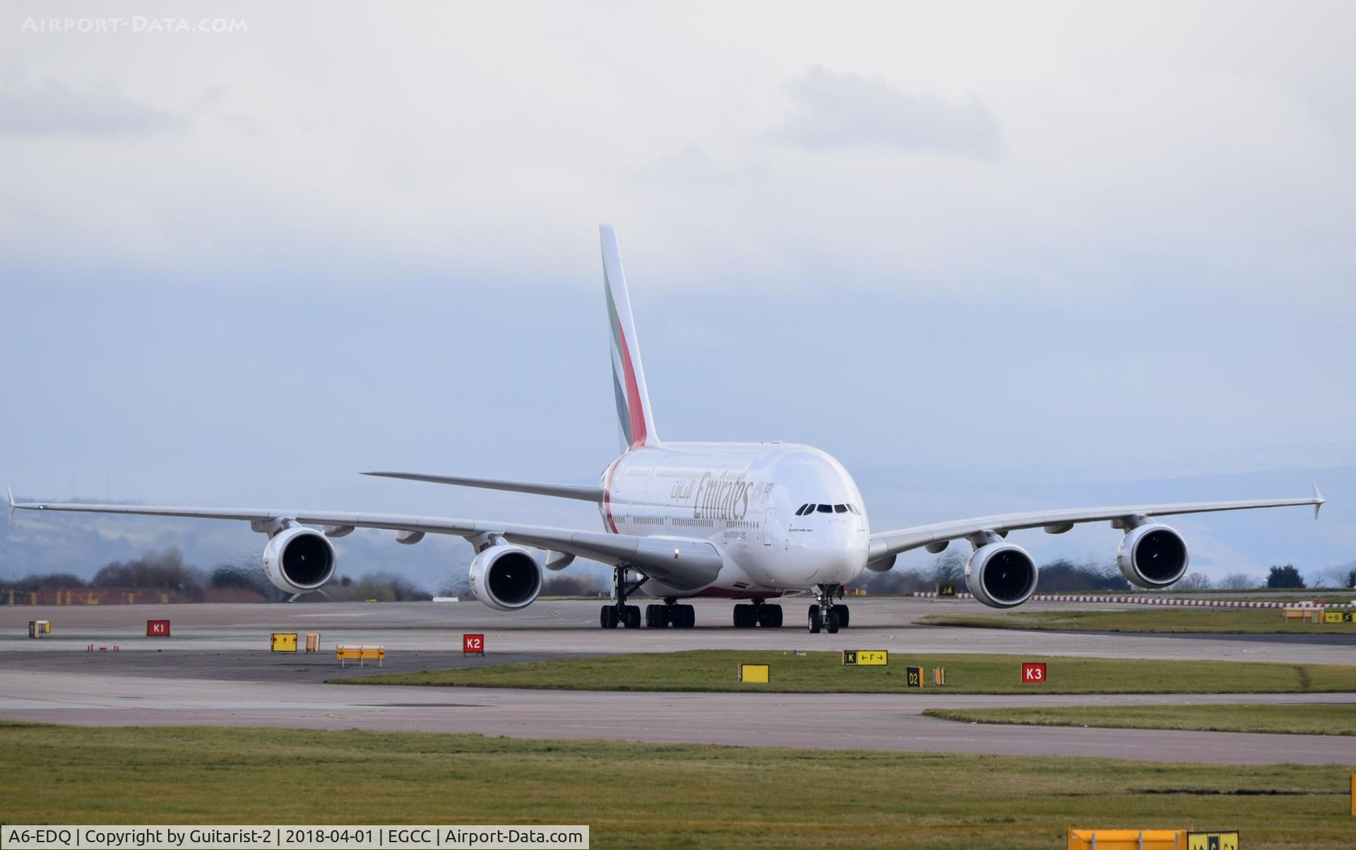 A6-EDQ, 2011 Airbus A380-861 C/N 080, At Manchester