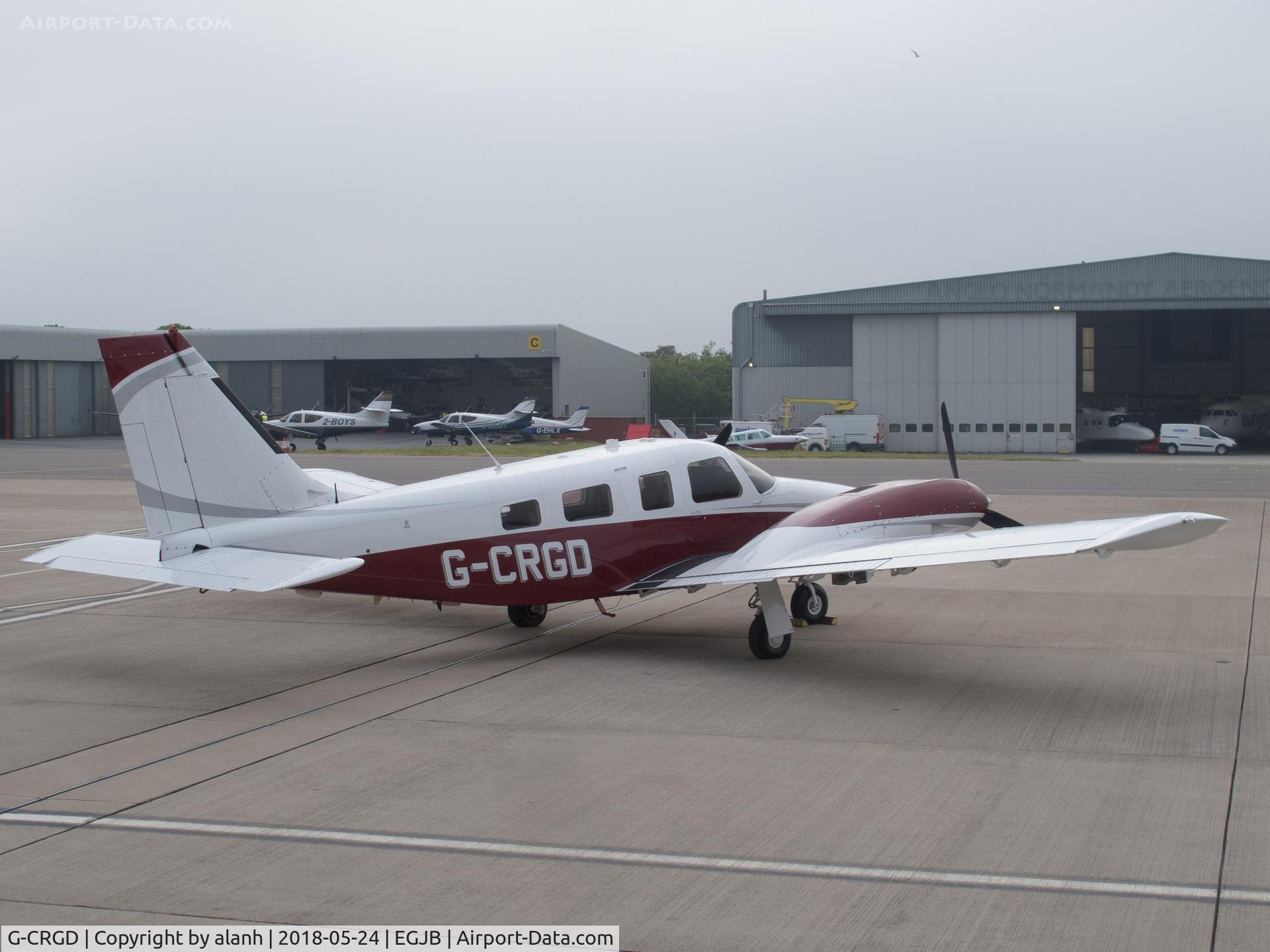 G-CRGD, 2003 Piper PA-34-220T Seneca V C/N 34-49300, On the west parking at Guernsey