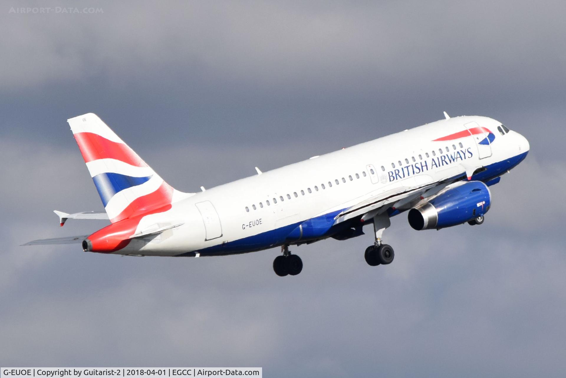 G-EUOE, 2001 Airbus A319-131 C/N 1574, At Manchester