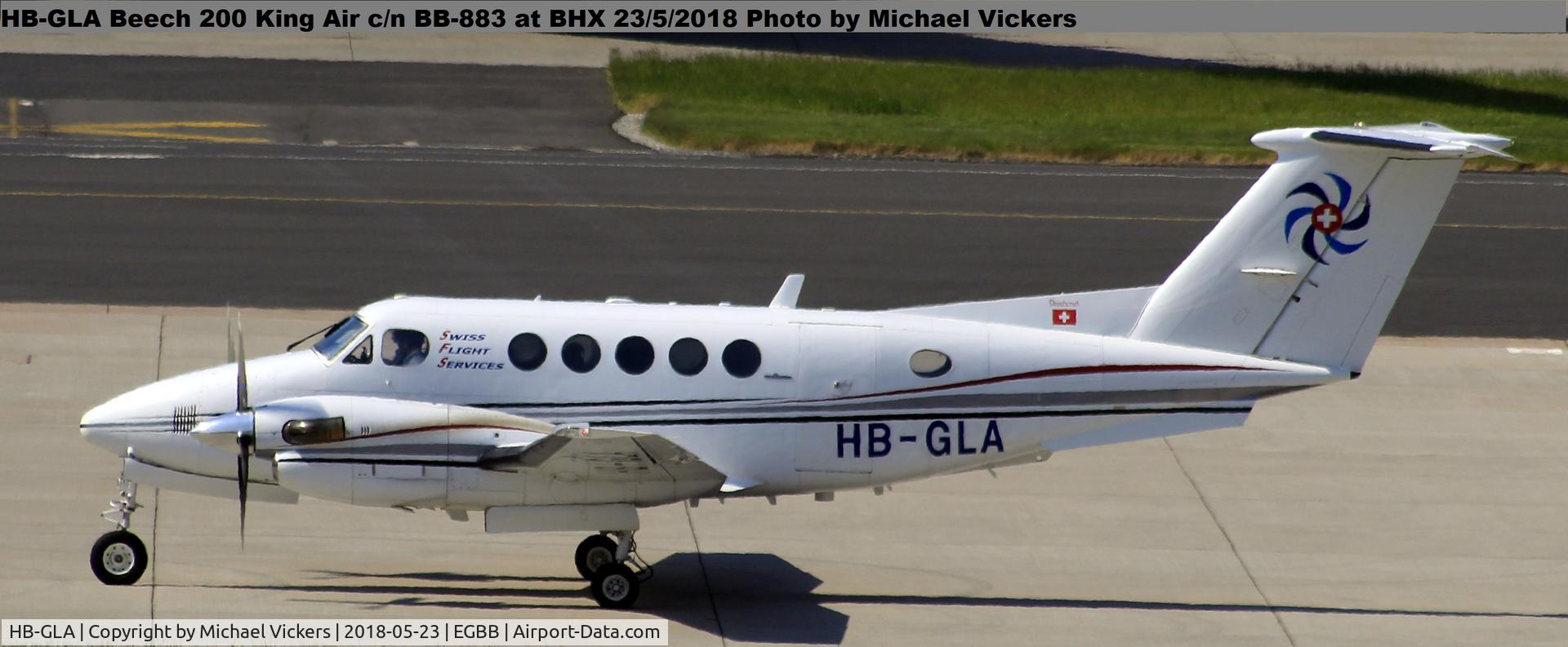 HB-GLA, 1981 Beech B200 King Air C/N BB-883, Parked on the XLR Ramp