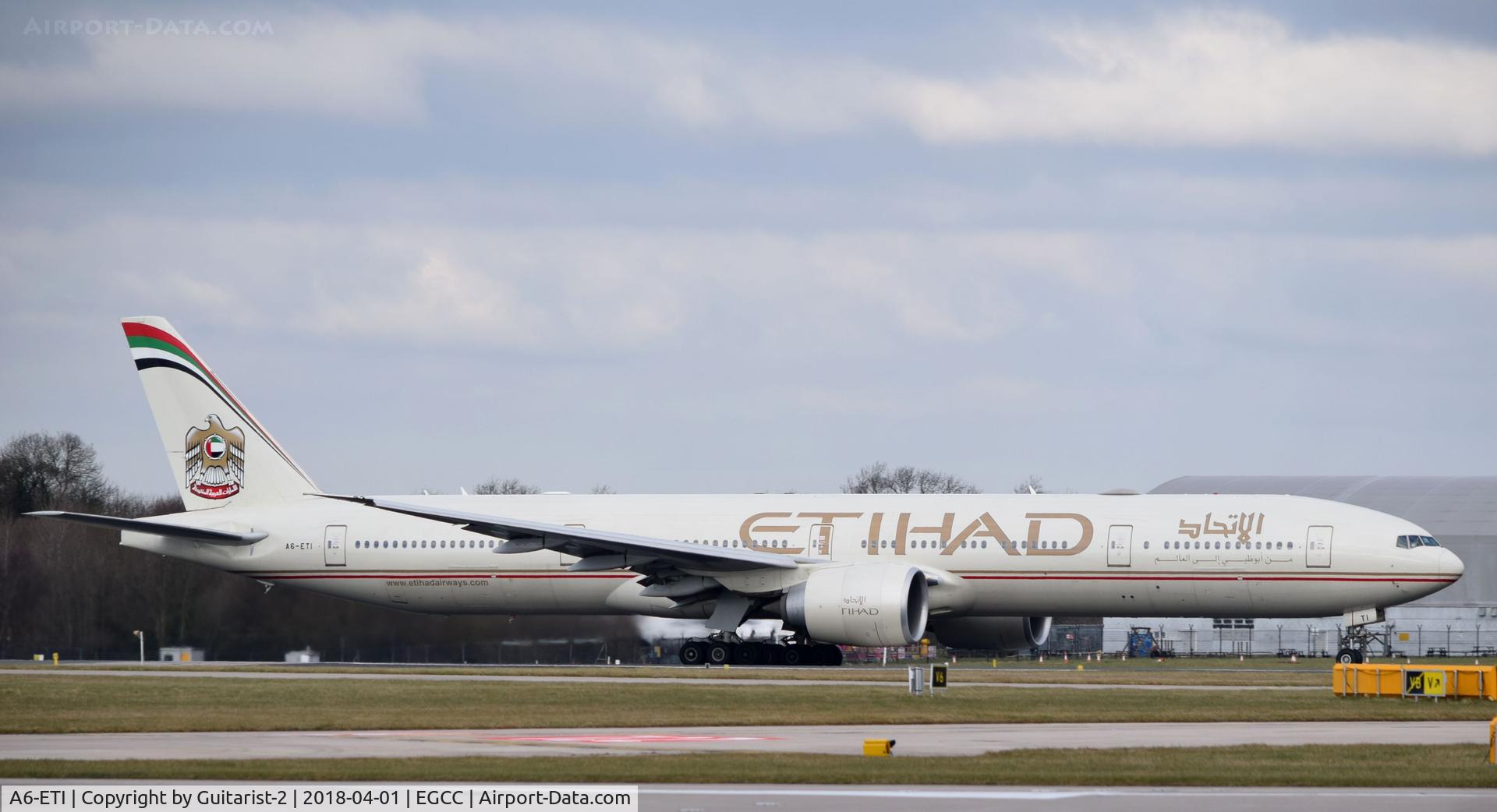 A6-ETI, 2011 Boeing 777-3FX/ER C/N 39684, At Manchester