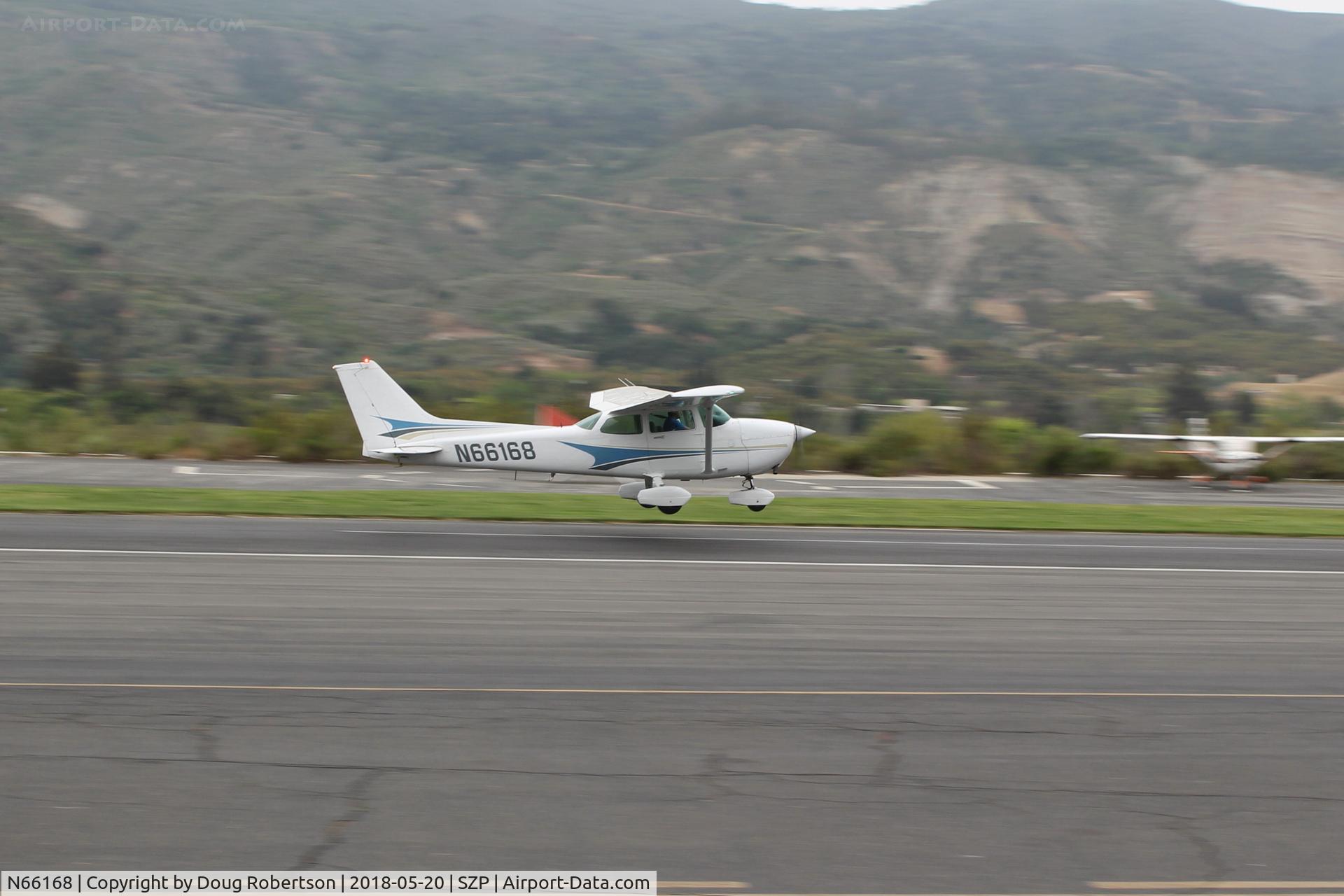 N66168, 1983 Cessna 172P C/N 17275974, 1983 Cessna 172P SKYHAWK, Lycoming O-320-D2J 160 Hp, takeoff climb Rwy 22
