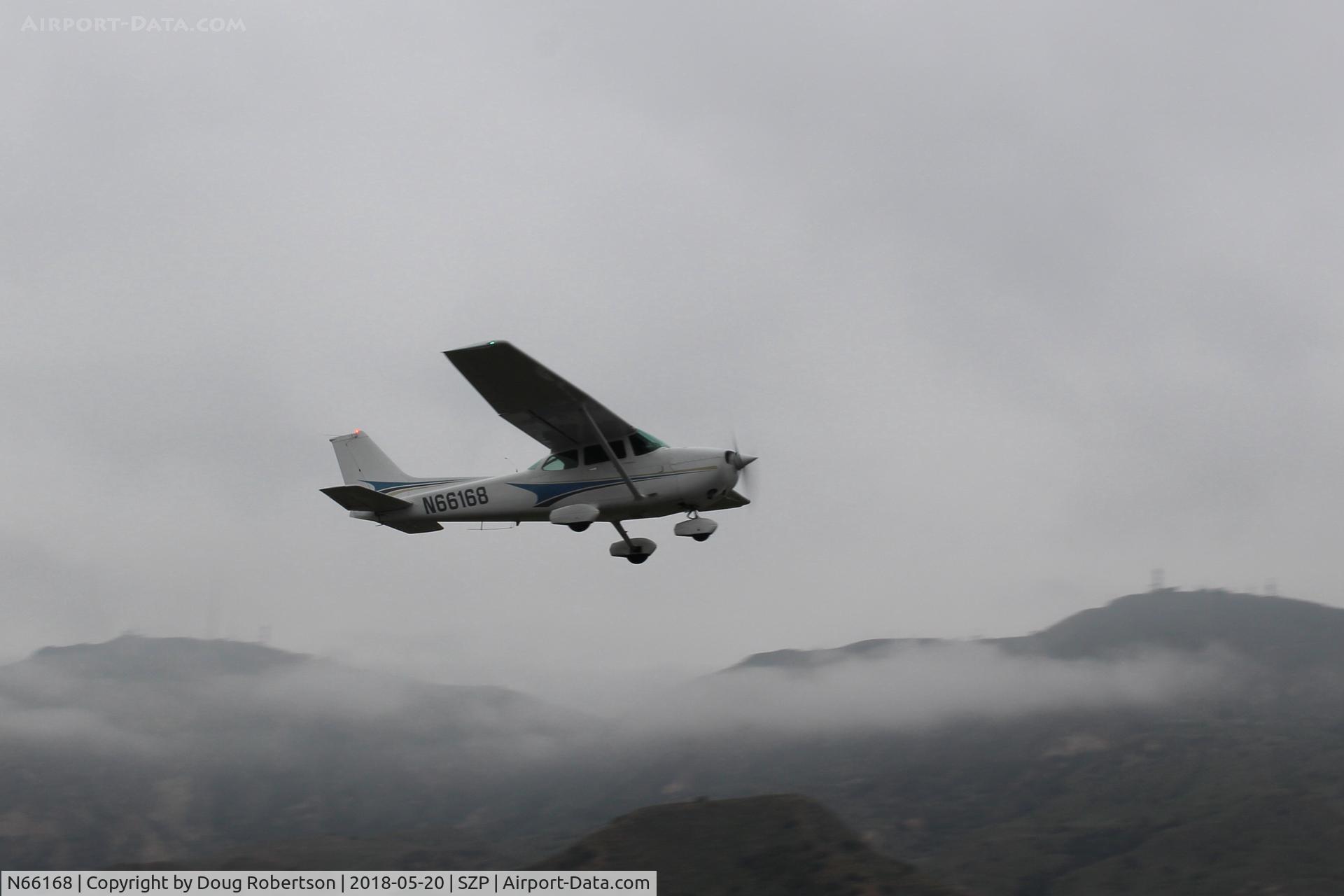 N66168, 1983 Cessna 172P C/N 17275974, 1983 Cessna 172P SKYHAWK, Lycoming O-320-D2J 160 Hp, takeoff climb Rwy 22