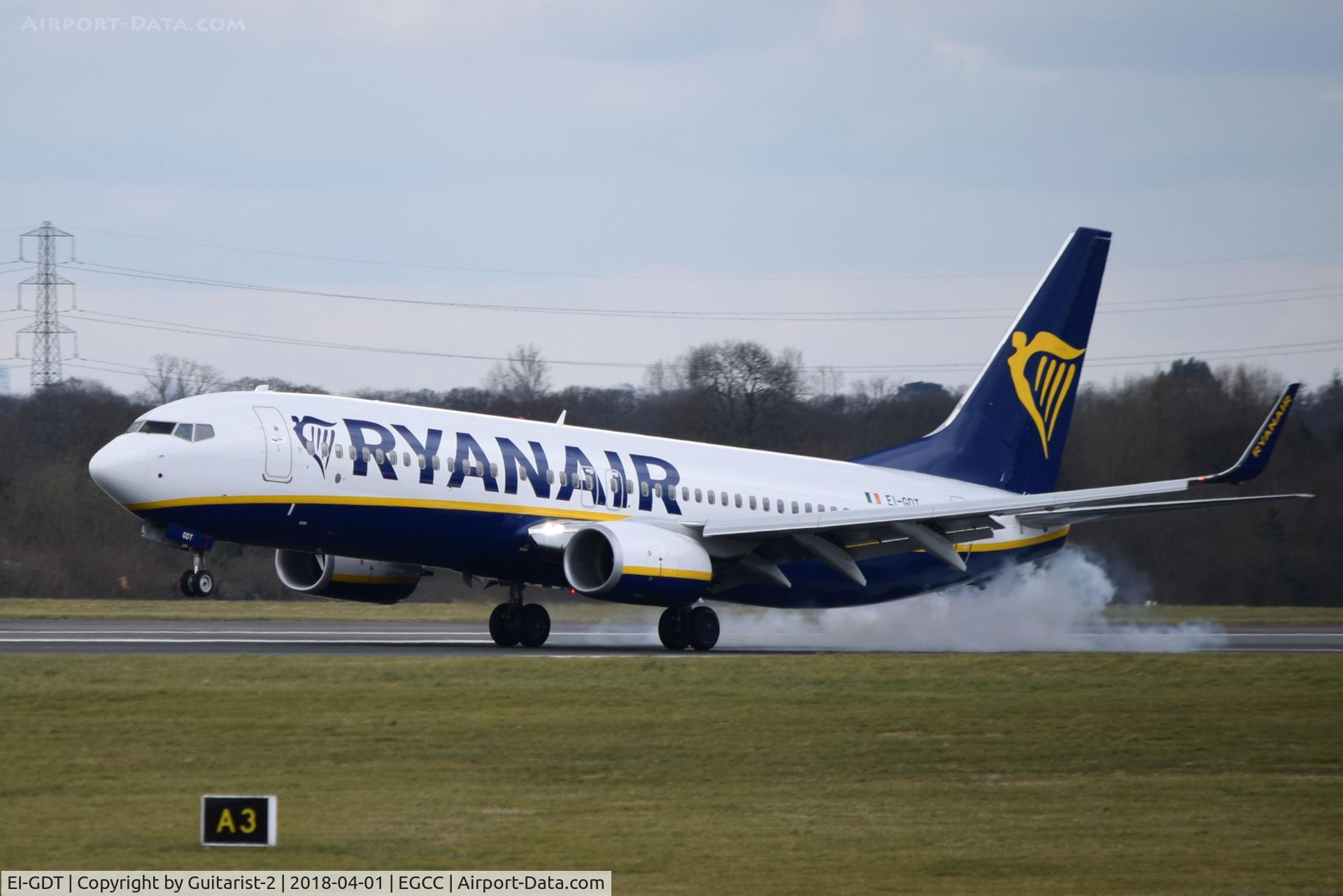 EI-GDT, 2018 Boeing 737-800 C/N 44815, At Manchester